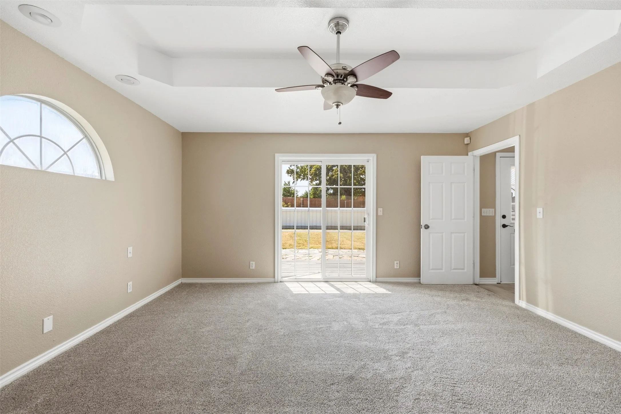 Master bedroom with access to deck