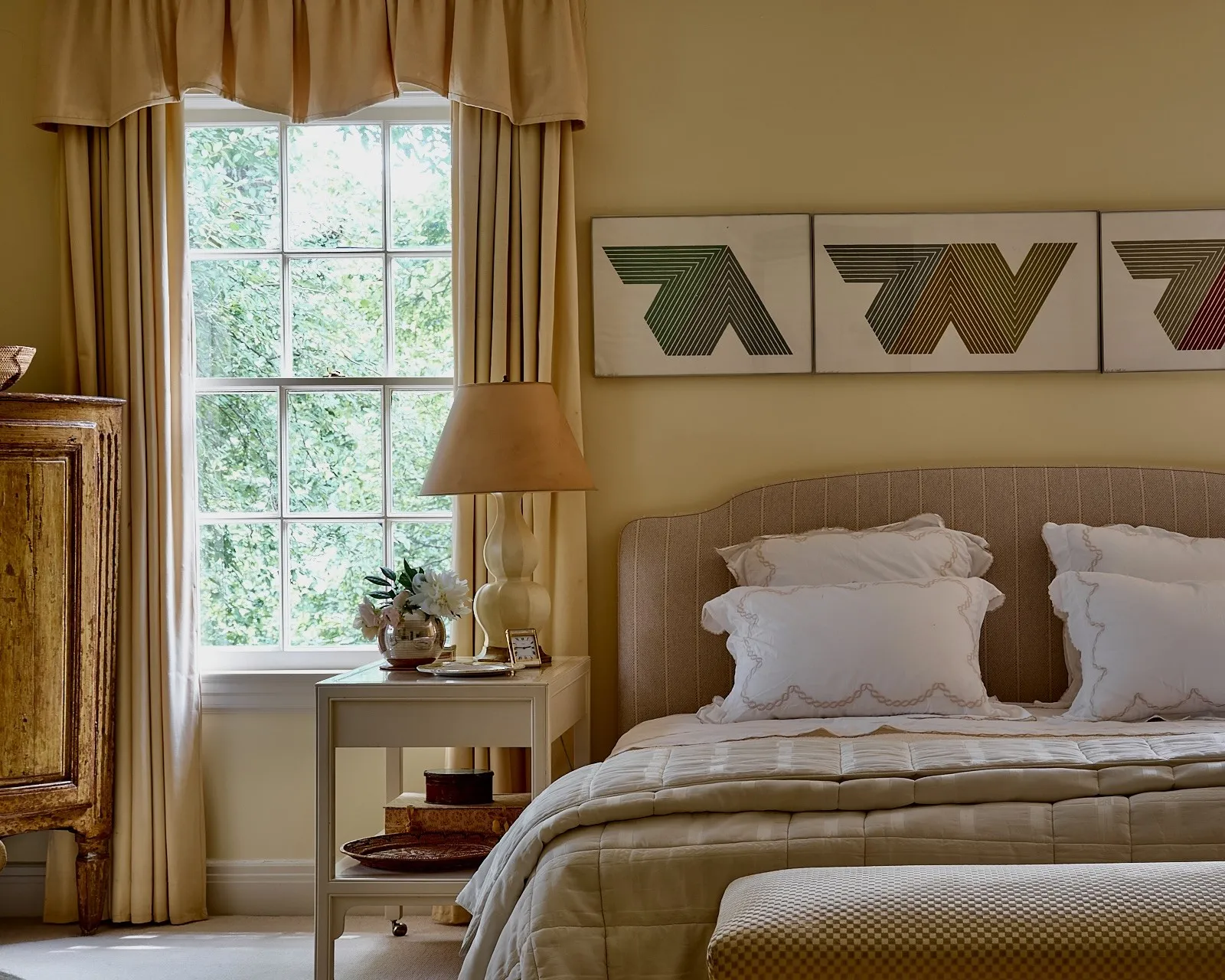 The primary bedroom.