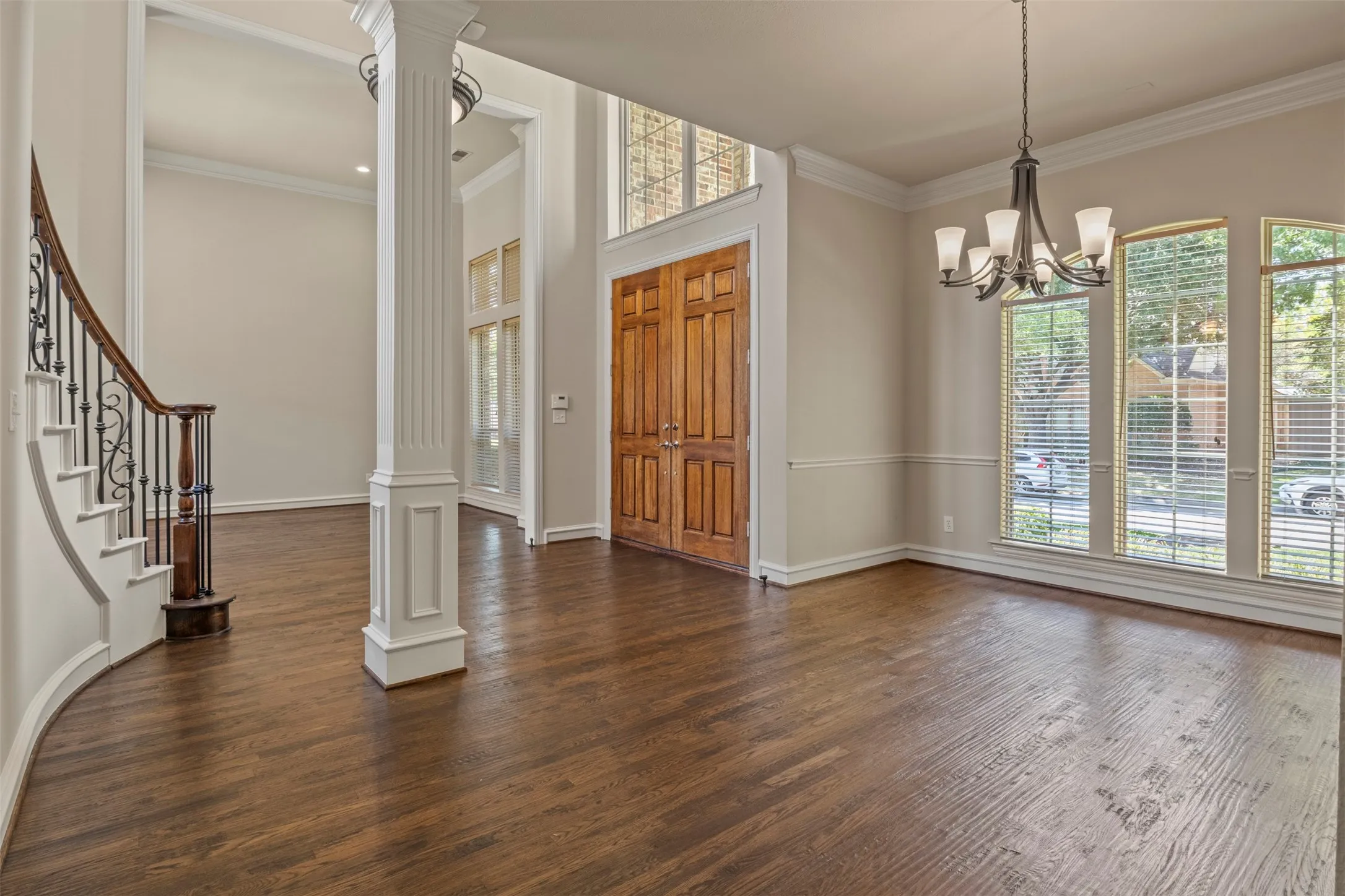 Hardwoods in the main living areas.