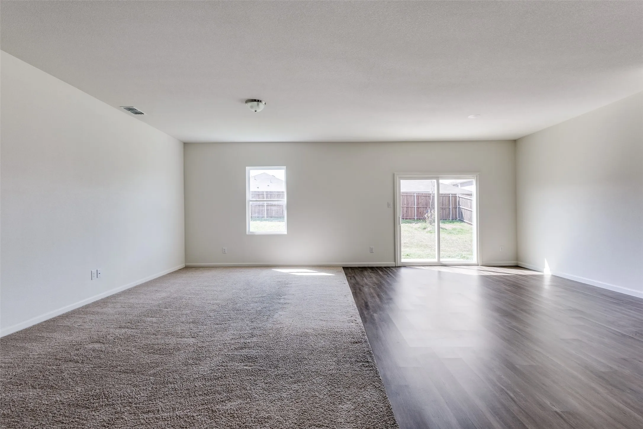Living room and dinning room