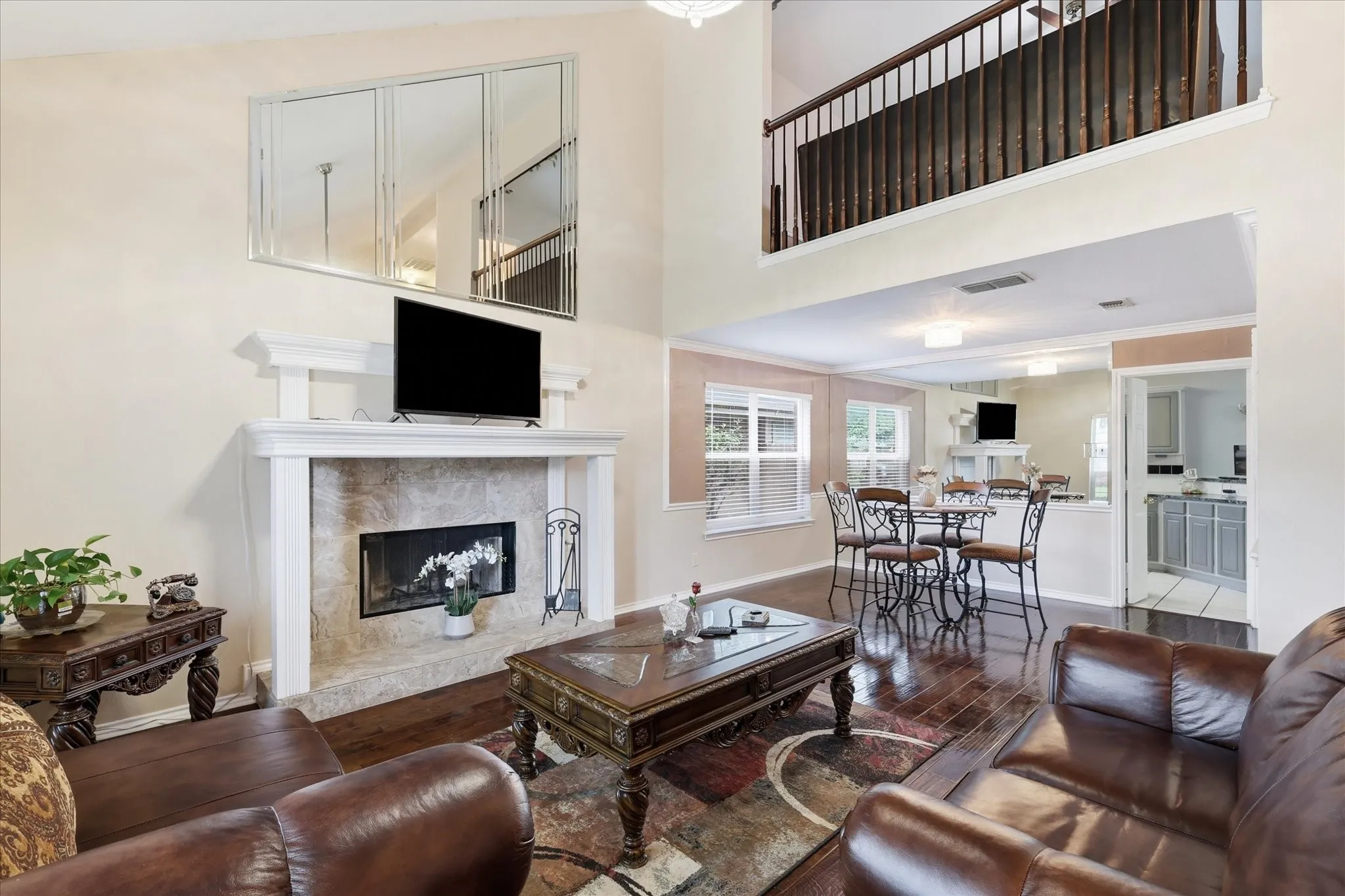 View of living area from upstairs