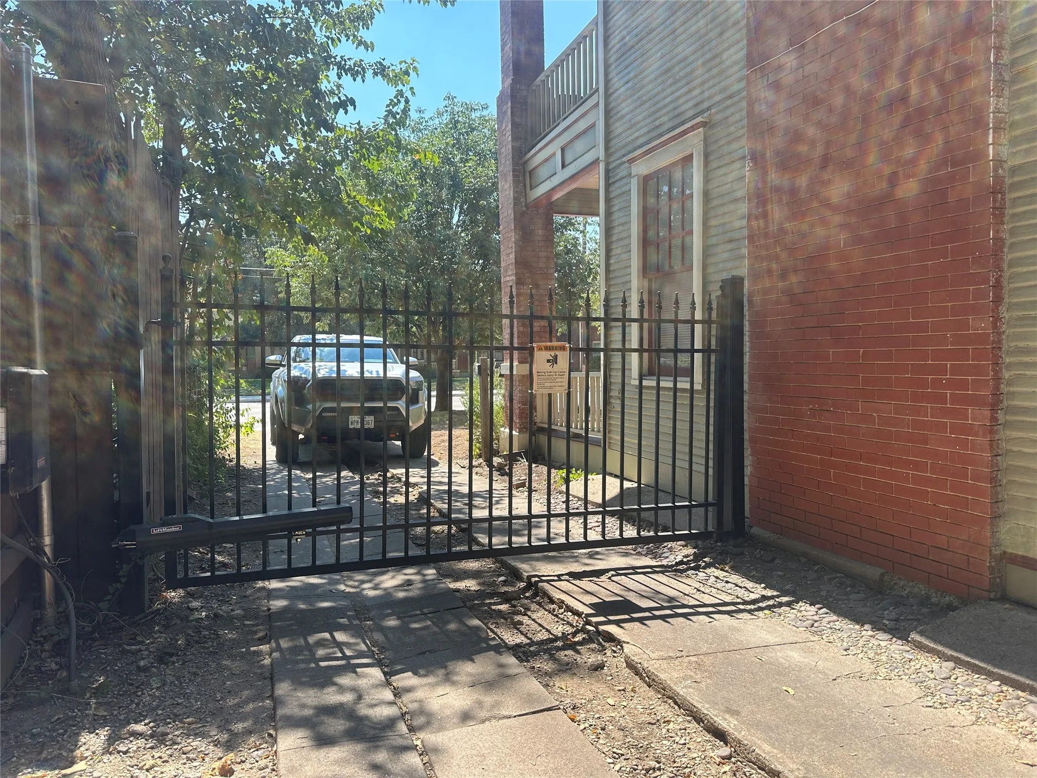 Automated wrought iron gate entry