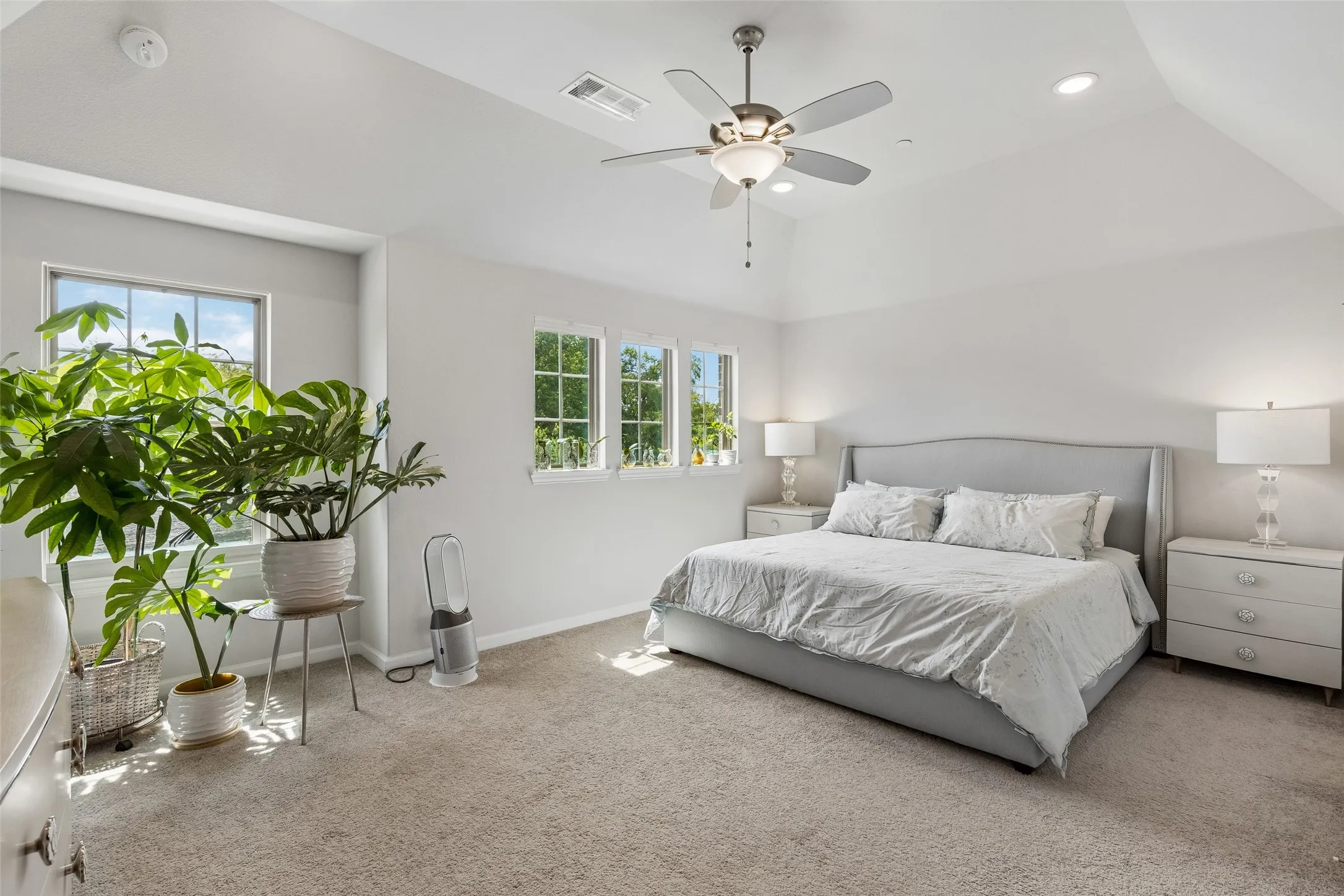 Oversized primary bedroom perfect for separate sitting or dressing area