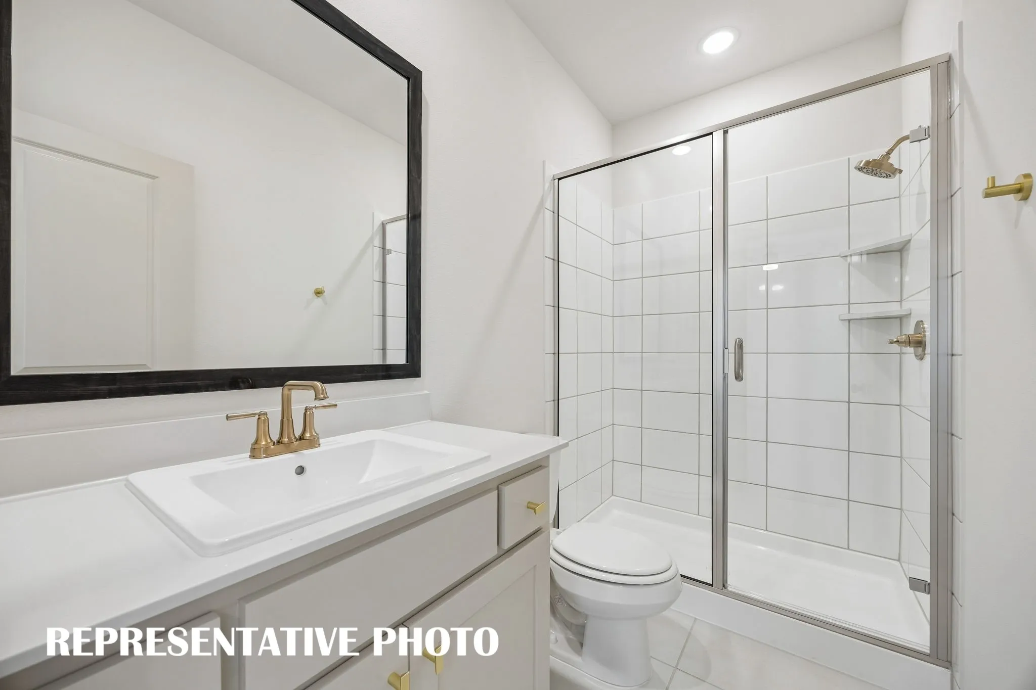 Guests will feel right at home in either of the beautifully finished guest baths in our our Remy floor plan.  REPRESENTATIVE PHOTO