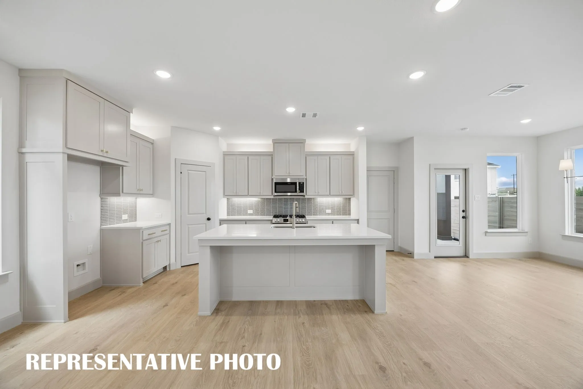 The spacious kitchen island offers the ideal place for family and friends to gather round.  REPRESENTATIVE PHOTO