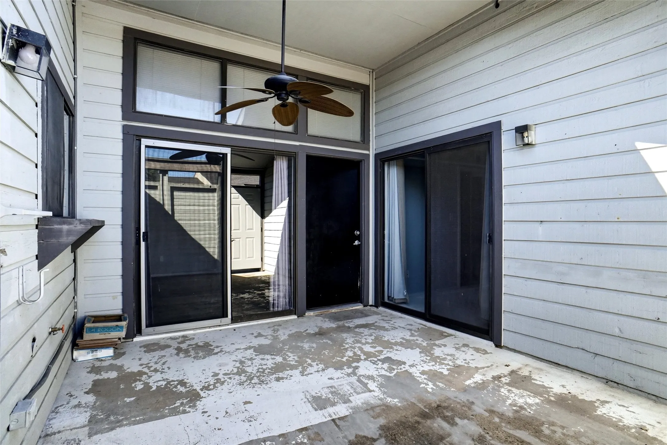Another view of Patio*Sliding glass door access to living quarters