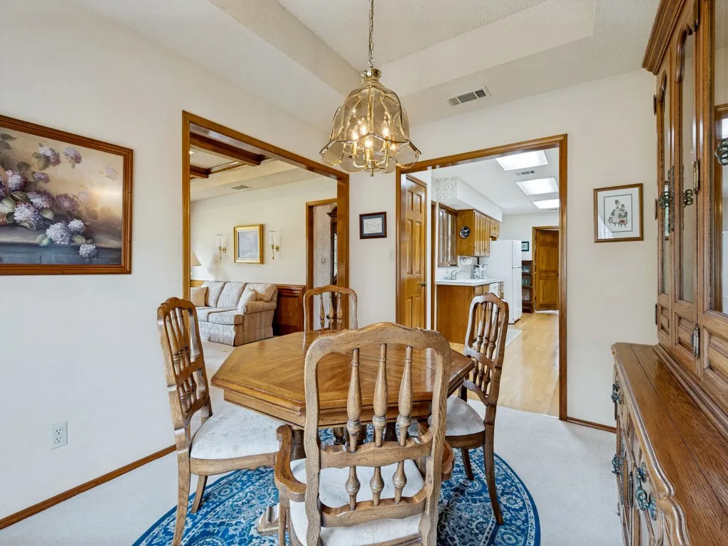 Several rooms have the tray ceiling that gives a custom feel to the room.