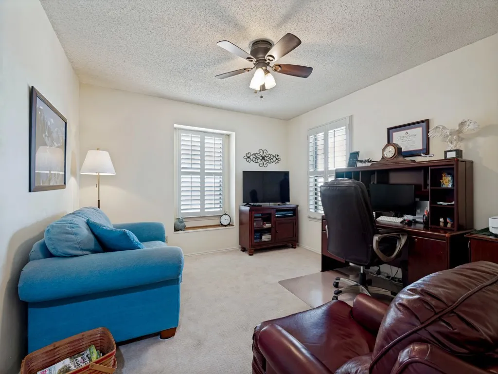 Bedroom 3 has been used as an office and includes a double door closet for storage.