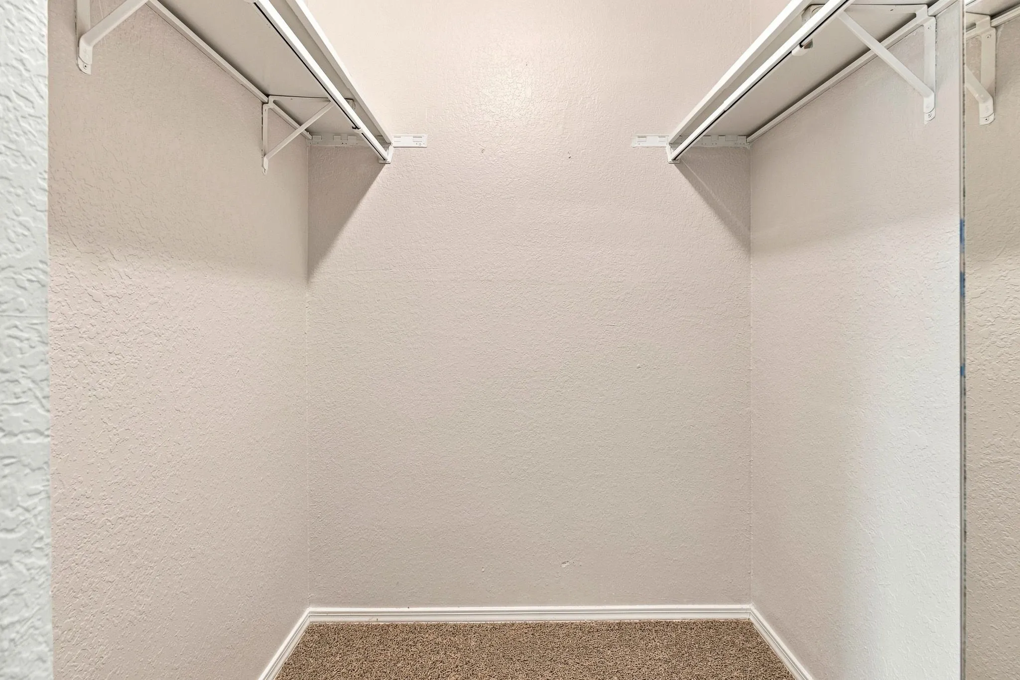 Built-in shelving and hanging rods