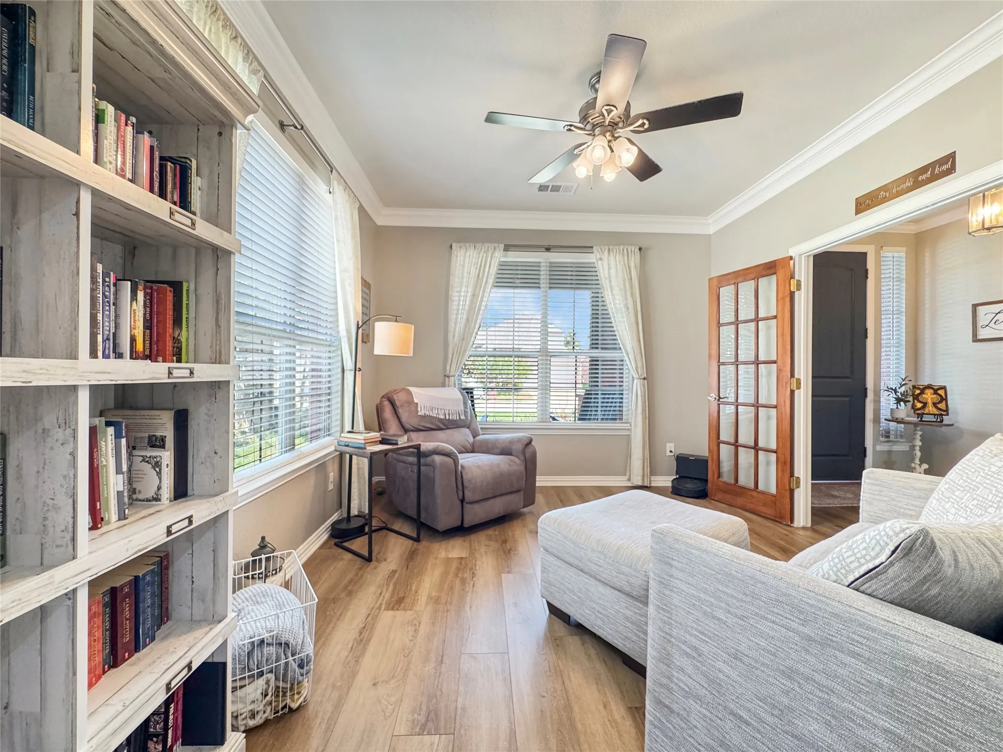 Dining room could also double as a sitting room, office or playroom. Located at the front of the house looknig out to the front porch