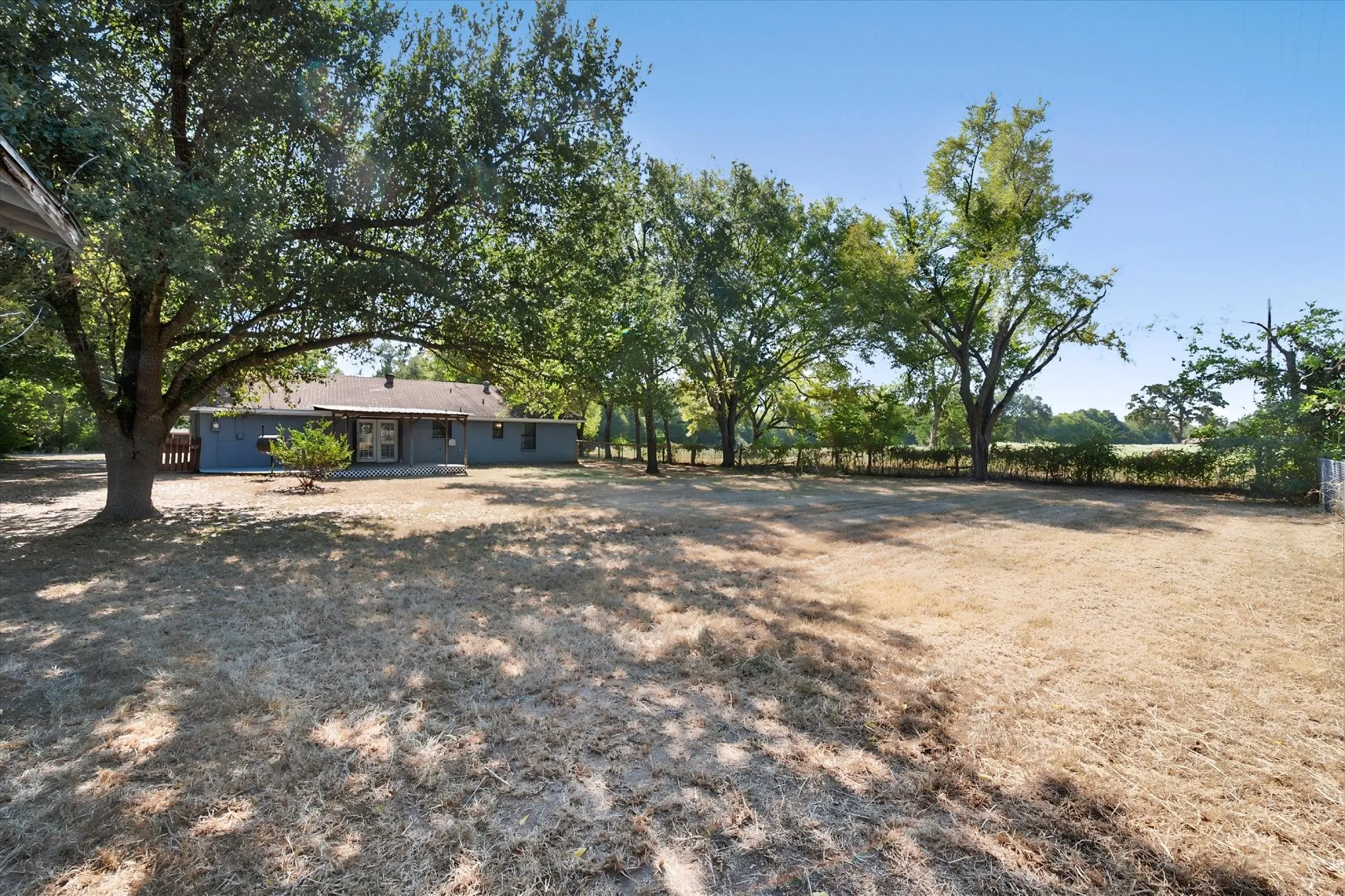 Large fenced yard