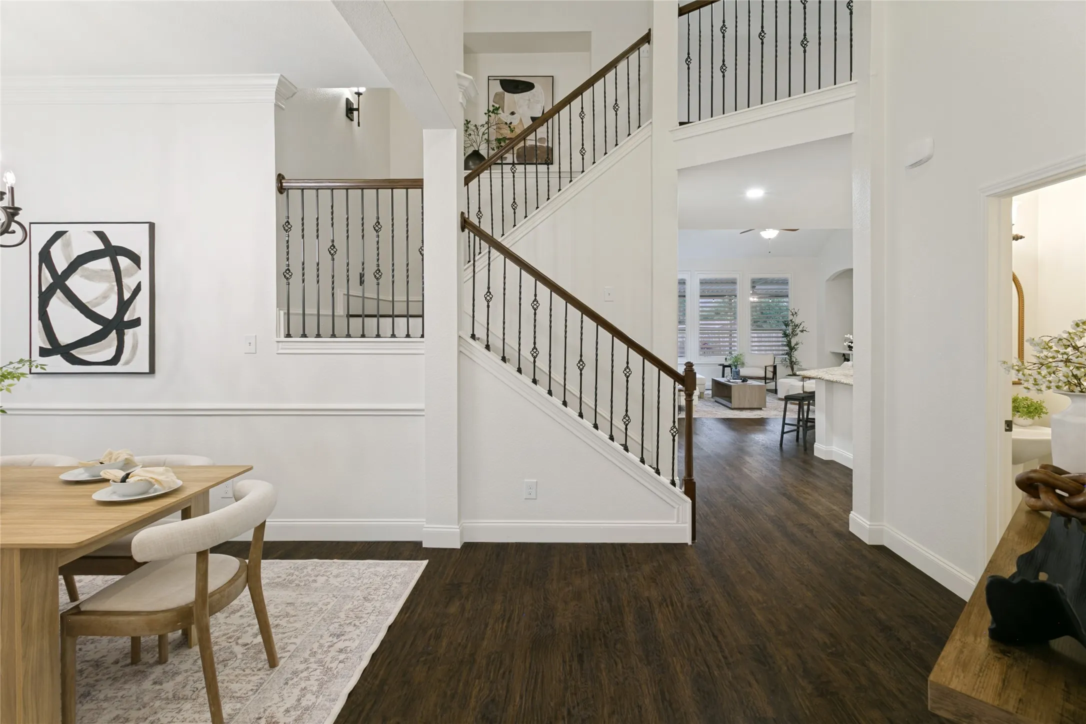 View from front entry entering into foyer