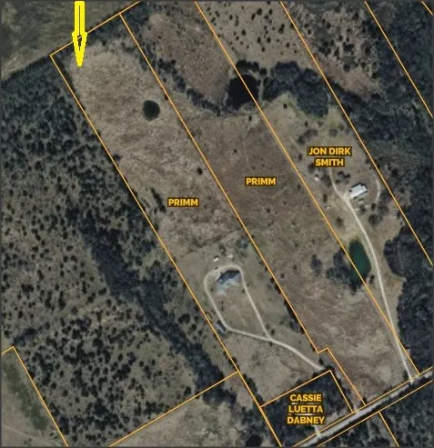 Aerial Survey. Depicting property boundaries and ownership information for the land parcel