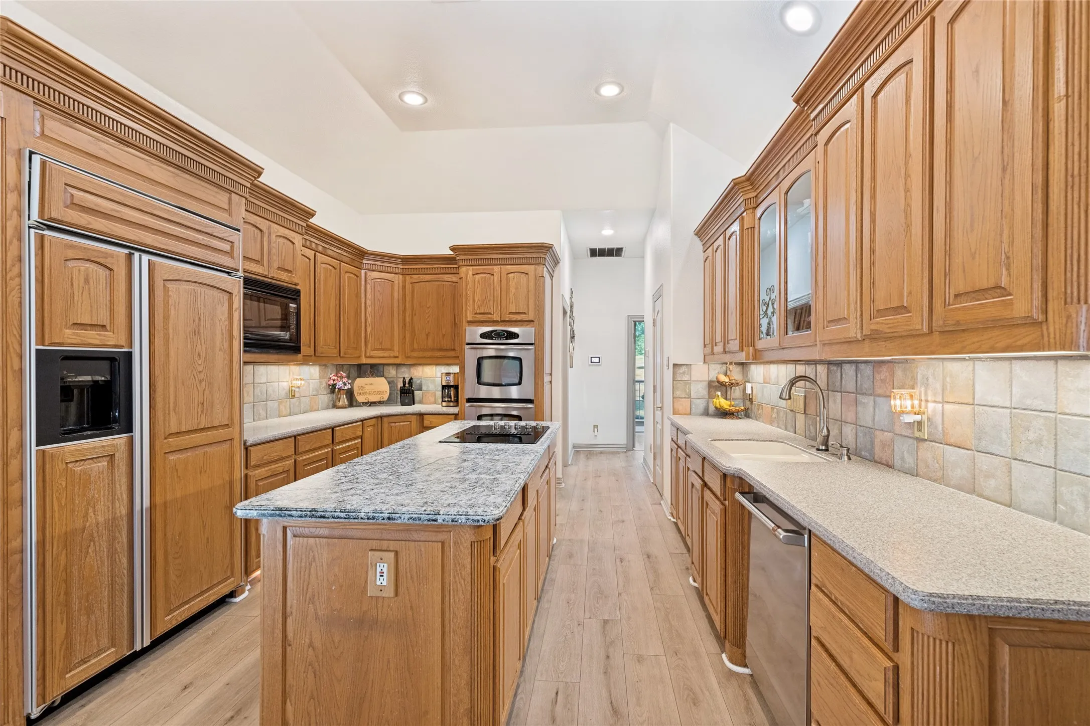 Kitchen with Built-in Refrigerator