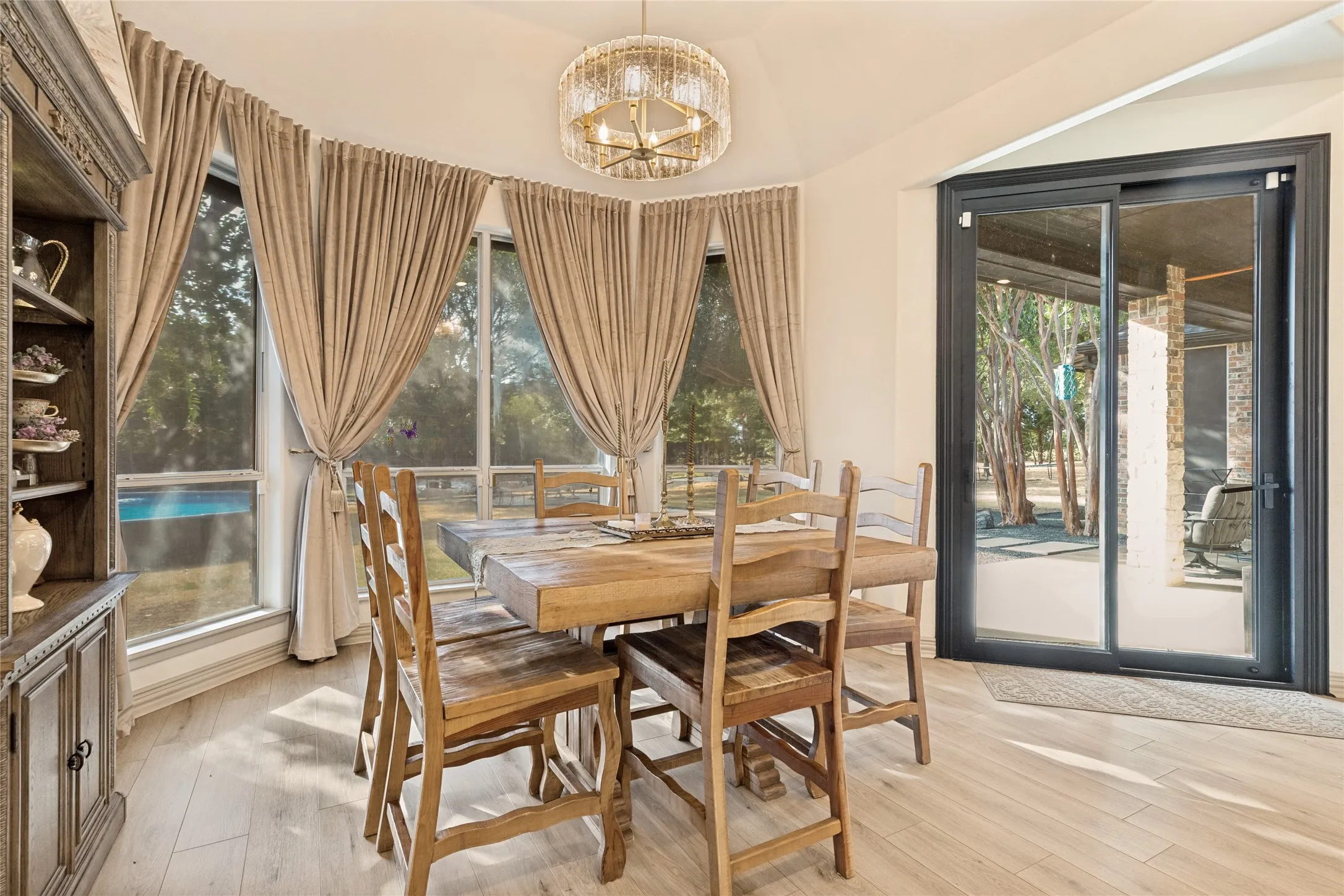 Breakfast Area with Backyard View