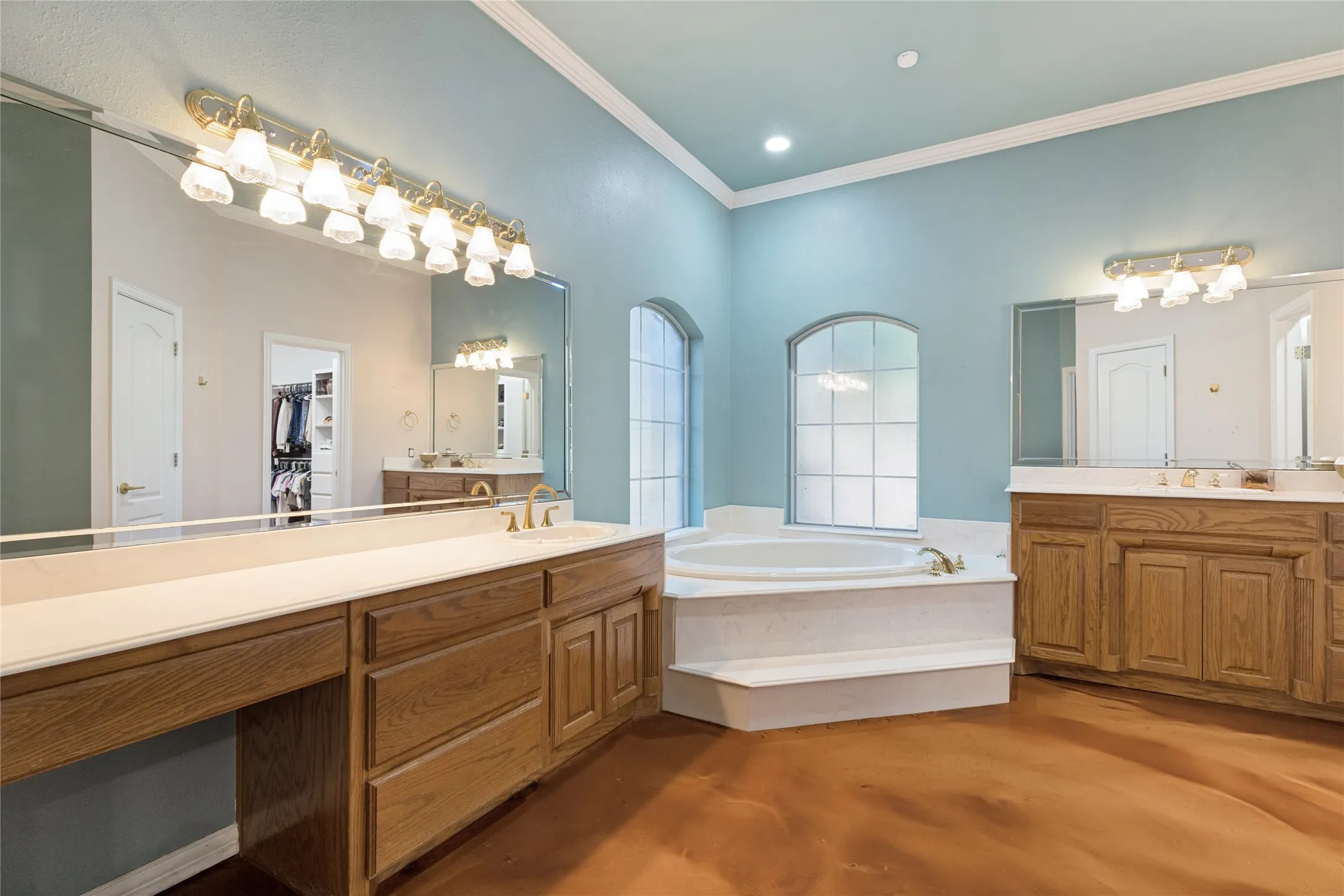 Primary Bathroom with His and Her Vanities