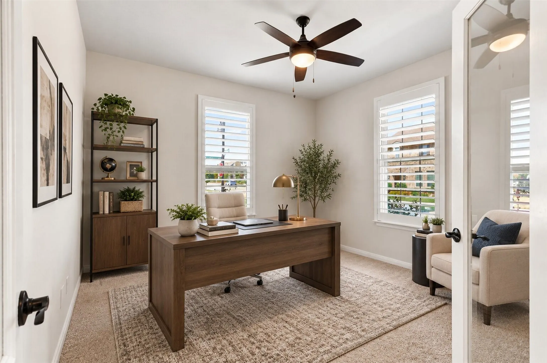 VIRTUALLY STAGED OFFICE (currently playroom)