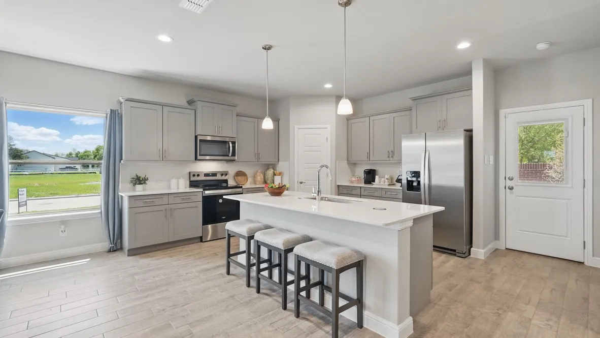 Kitchen - All Home and community information, including pricing, included features, terms, availability and amenities, are subject to change at any time without notice or obligation. All Drawings, pictures, photographs, video, square footages, floor plans, elevations, features, colors and sizes are approximate for illustration purposes only and will vary from the homes as built.
