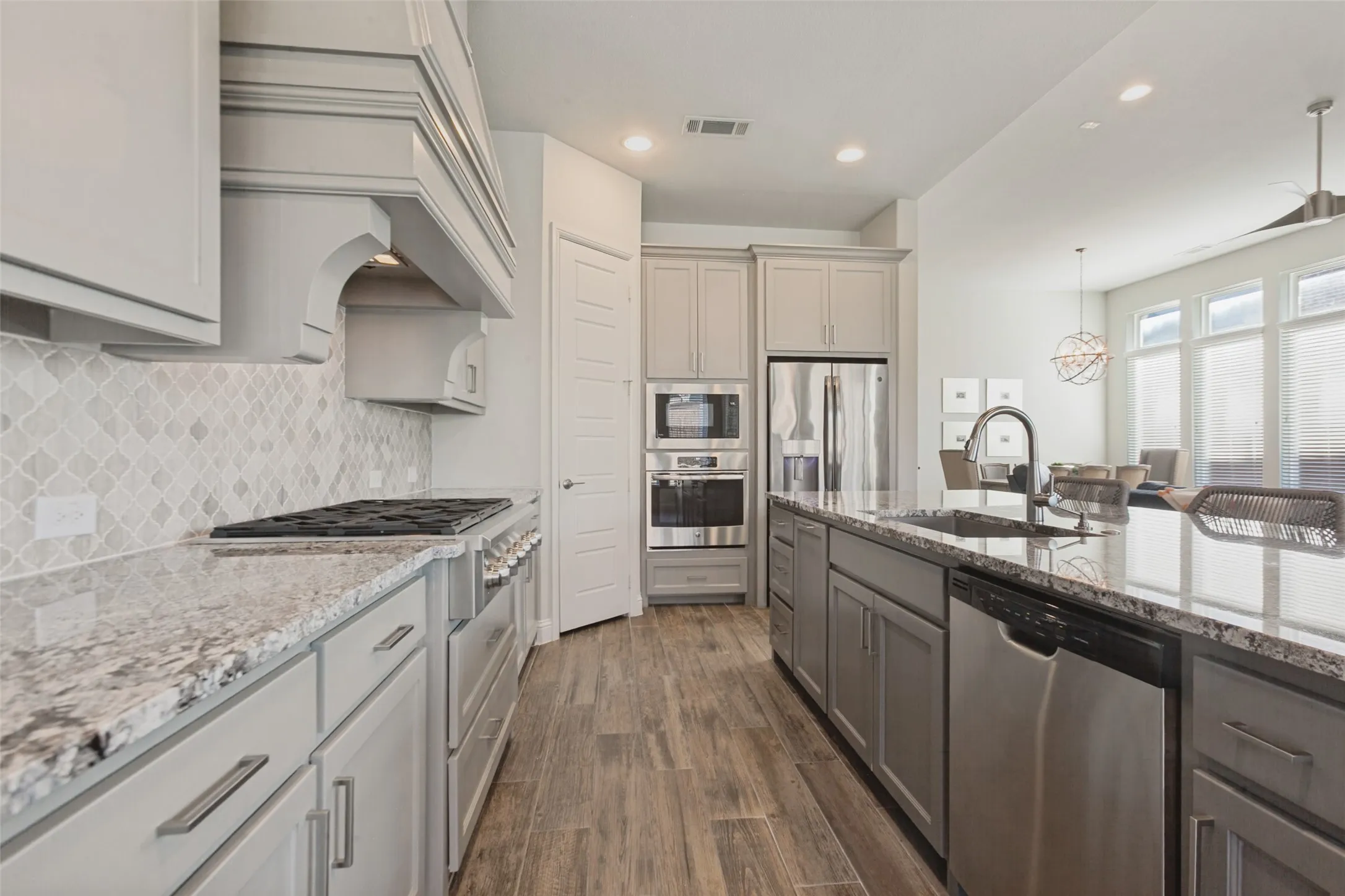 Lots of countertop space and walk-in pantry