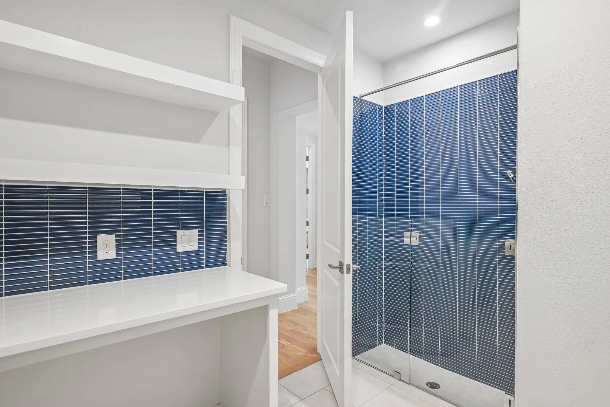 Utility room with pet shower