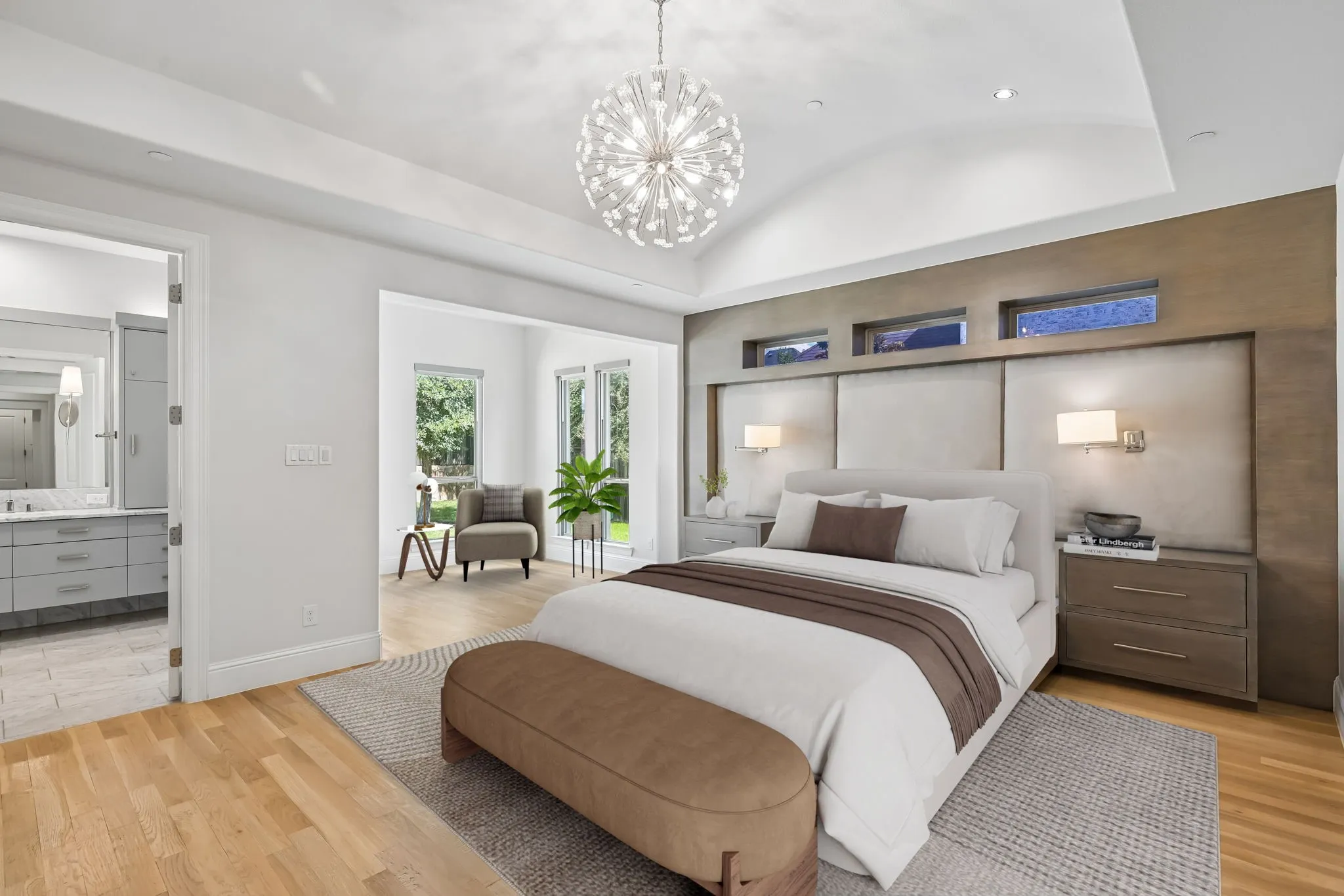 Primary suite - 1st floor - digitally staged