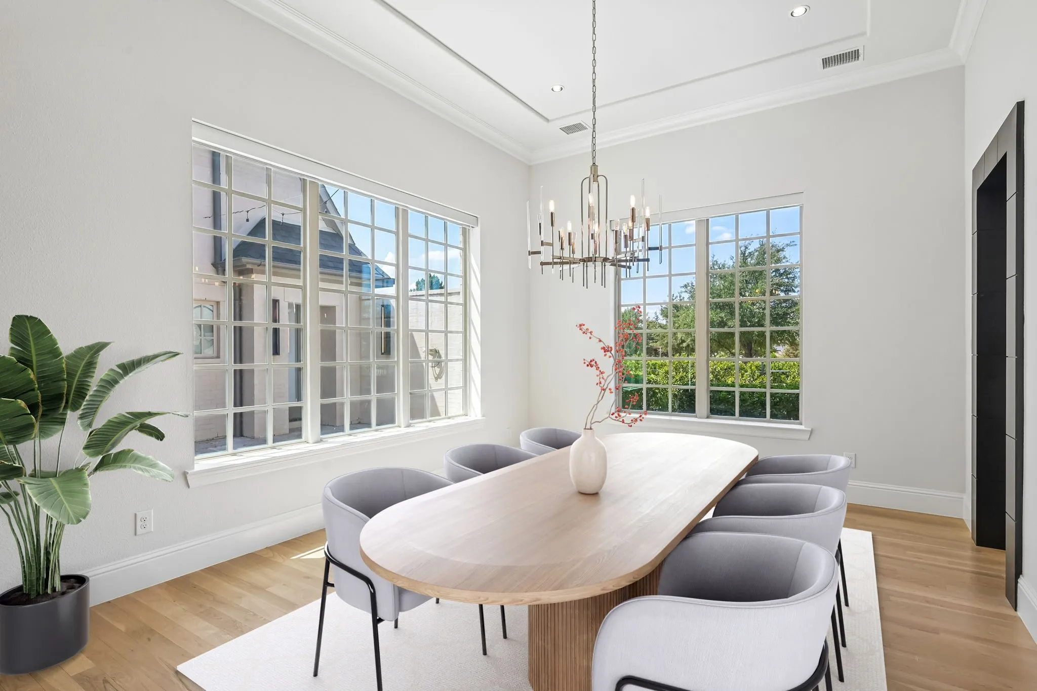 Formal dining room - digitally staged