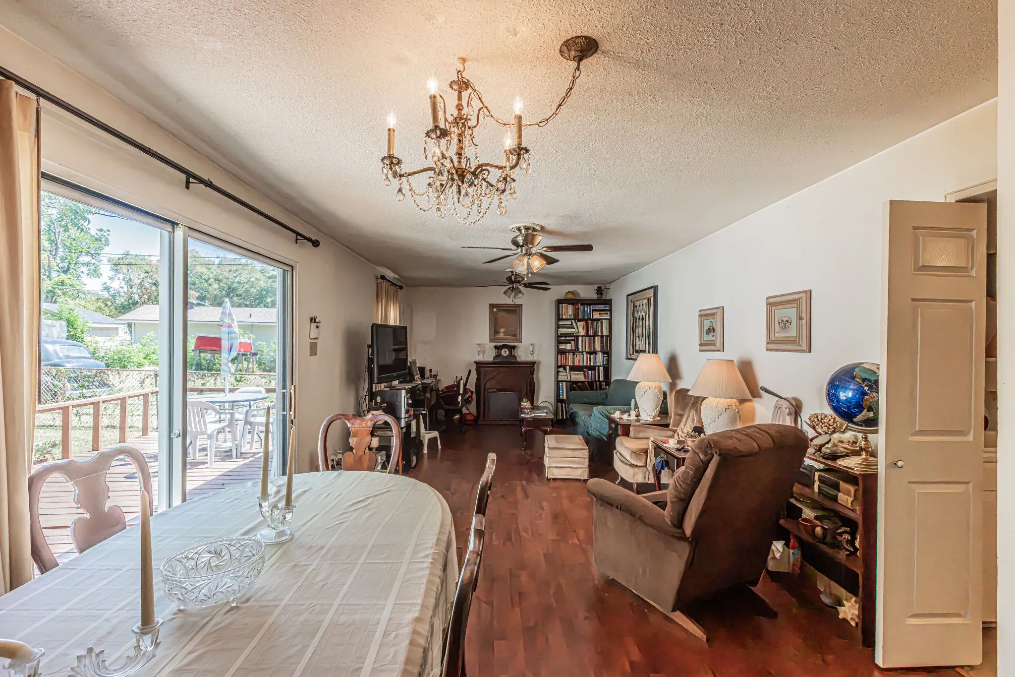 Hardwood-style flooring throughout