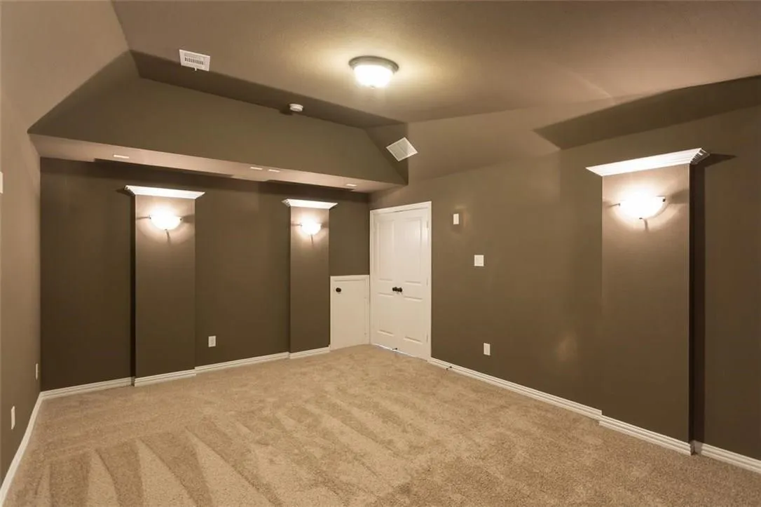 View of carpeted cinema room