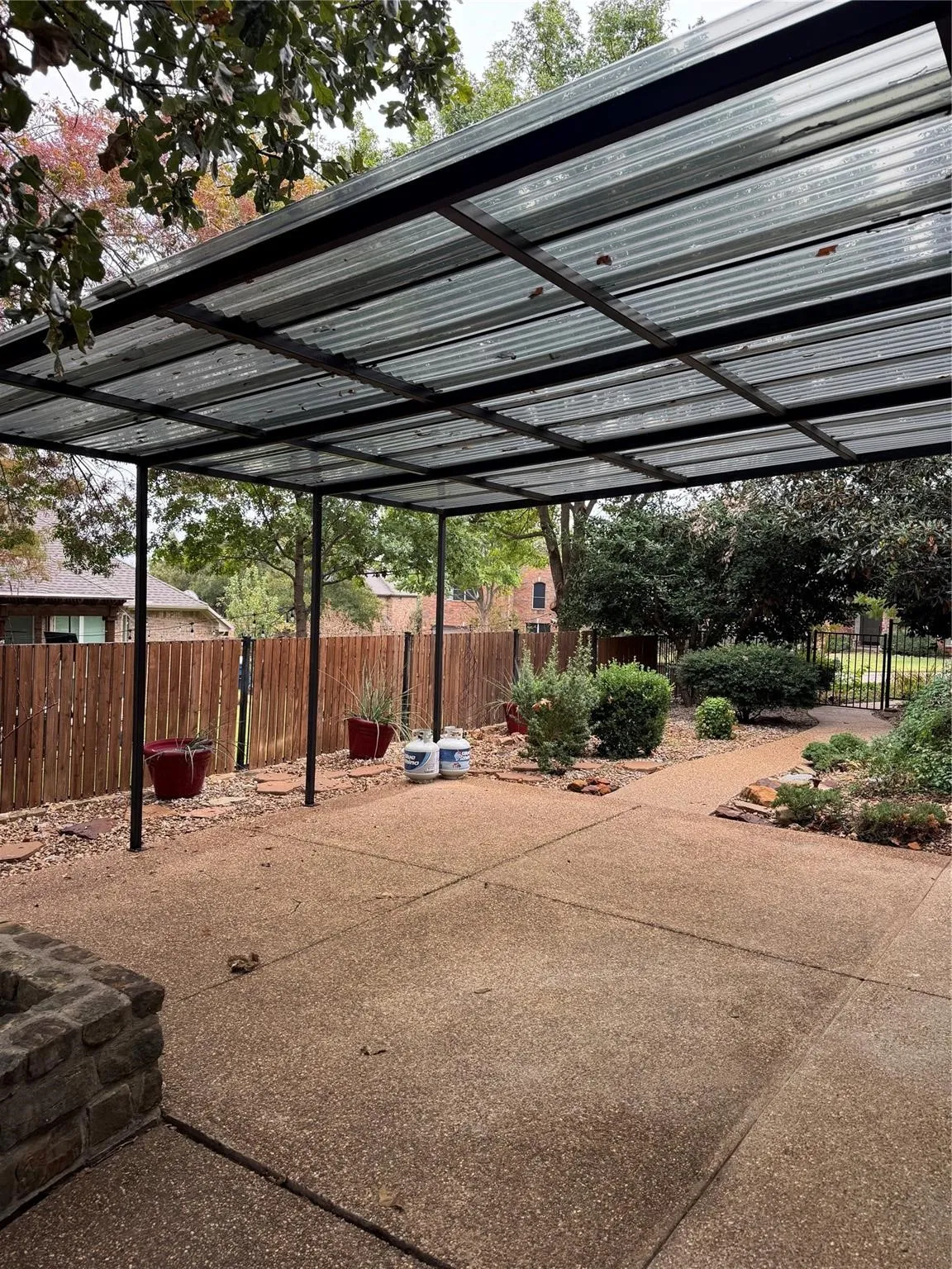 Enjoy outdoor living beneath the spacious covered patio.