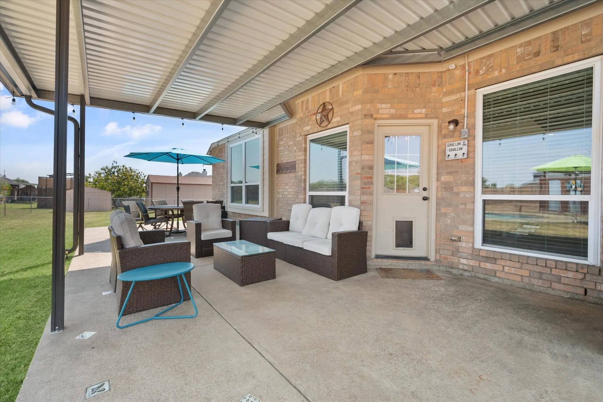 Extended covered patio