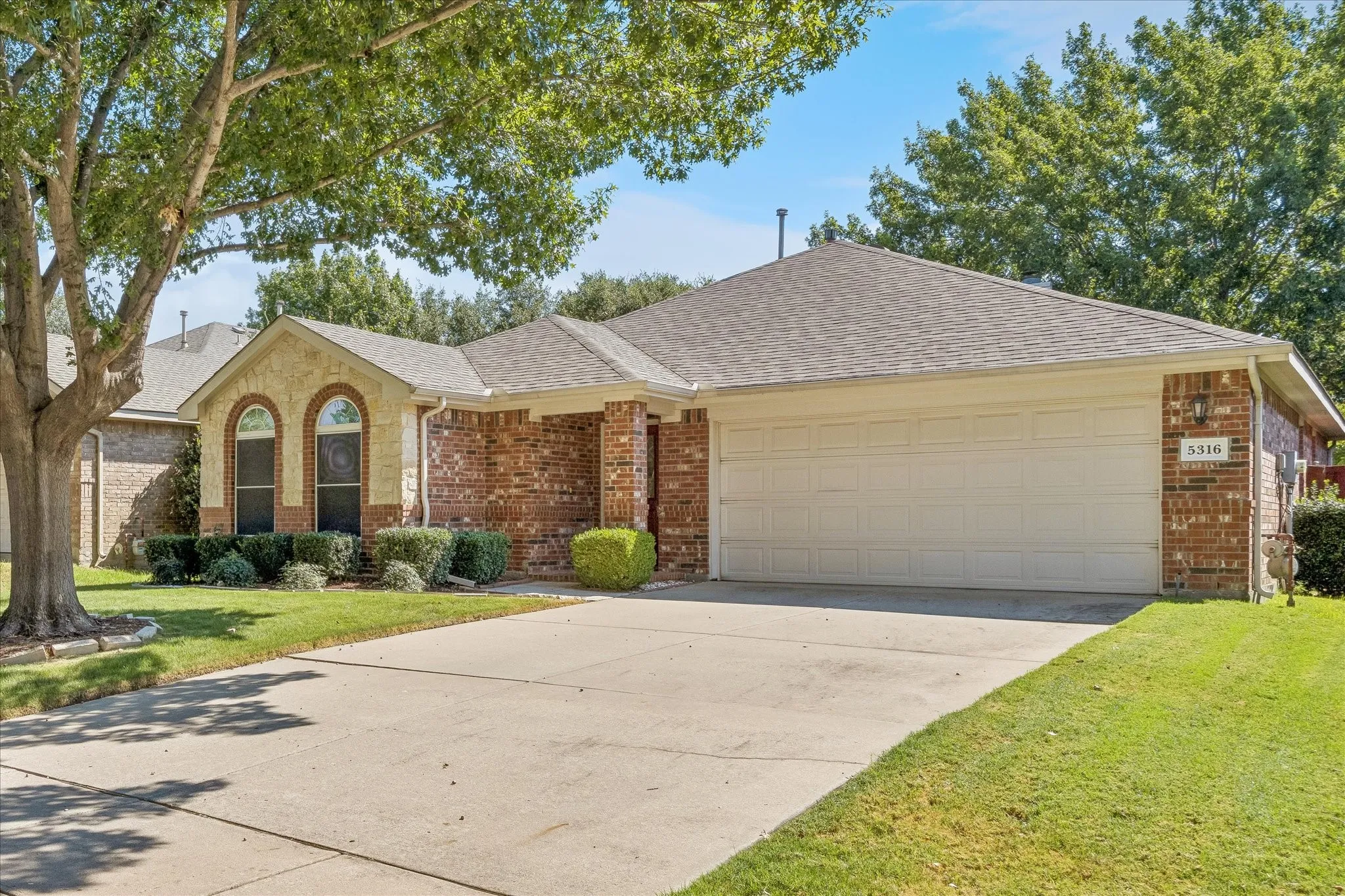 Front entry in Cedar Creek subdivision.