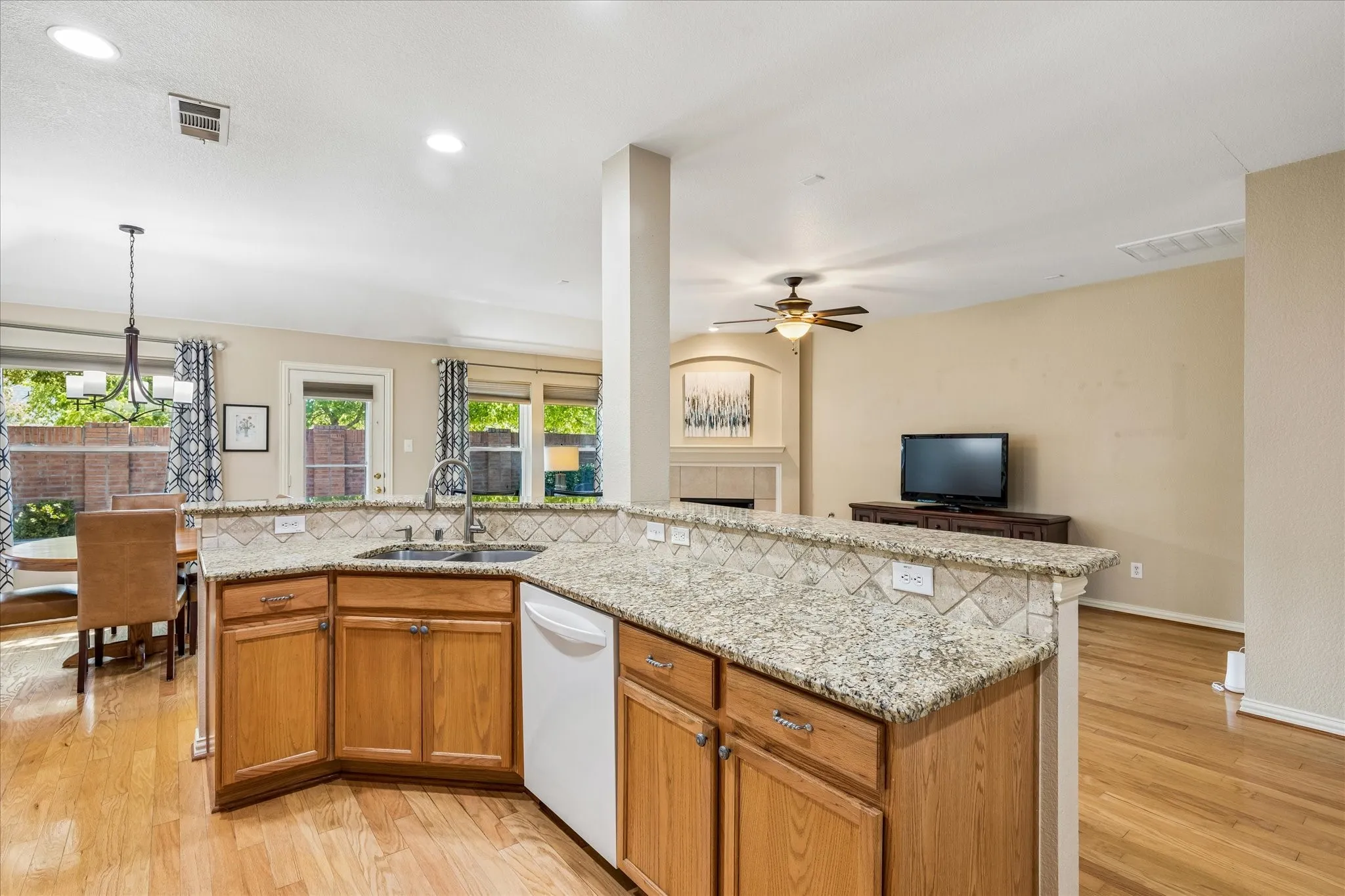 Enjoy talking to your guests while you put on the finishing touches to the meal.