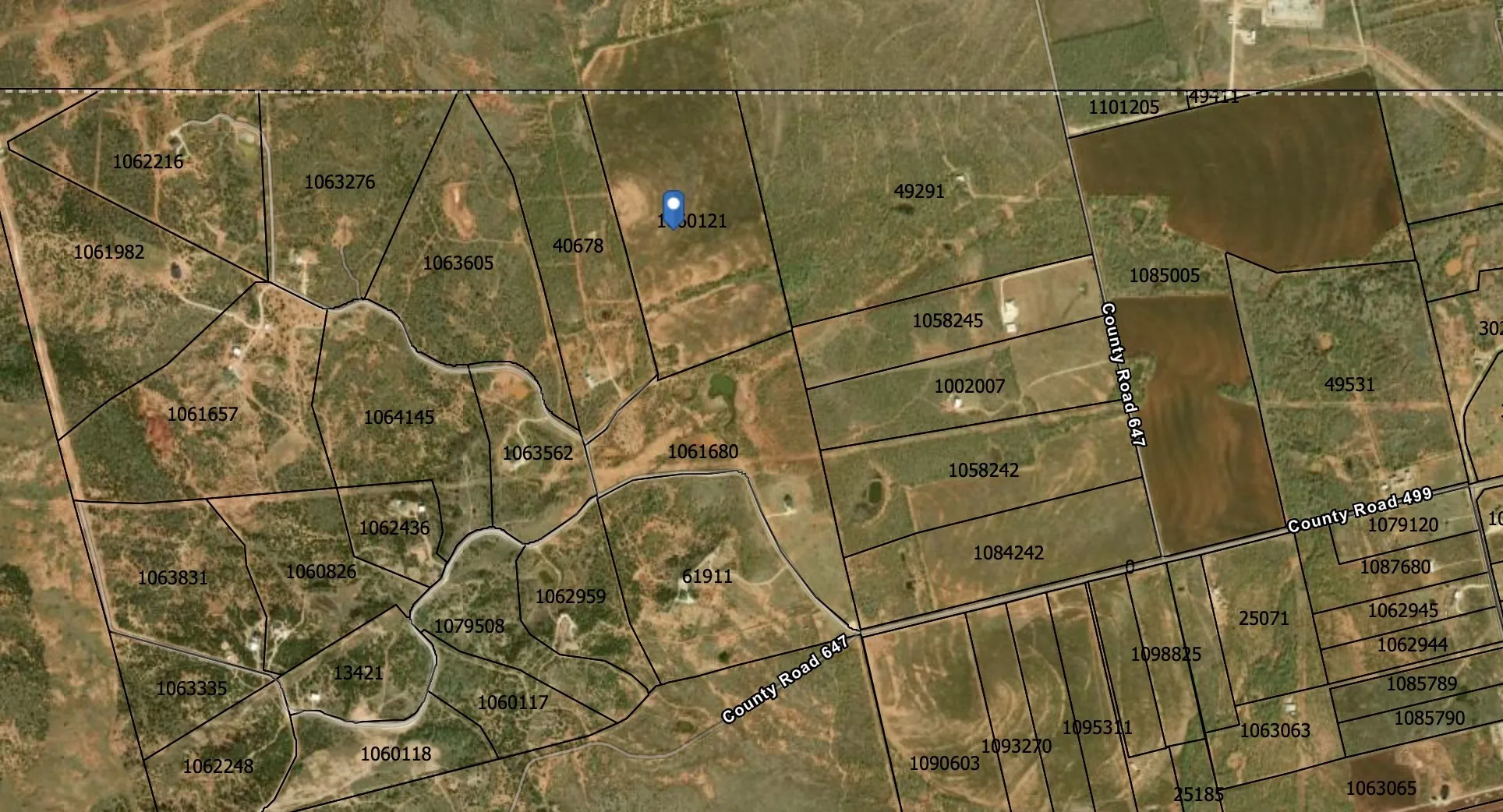 Assessor's Parcel Map. Depicting property boundaries and identification numbers for the property