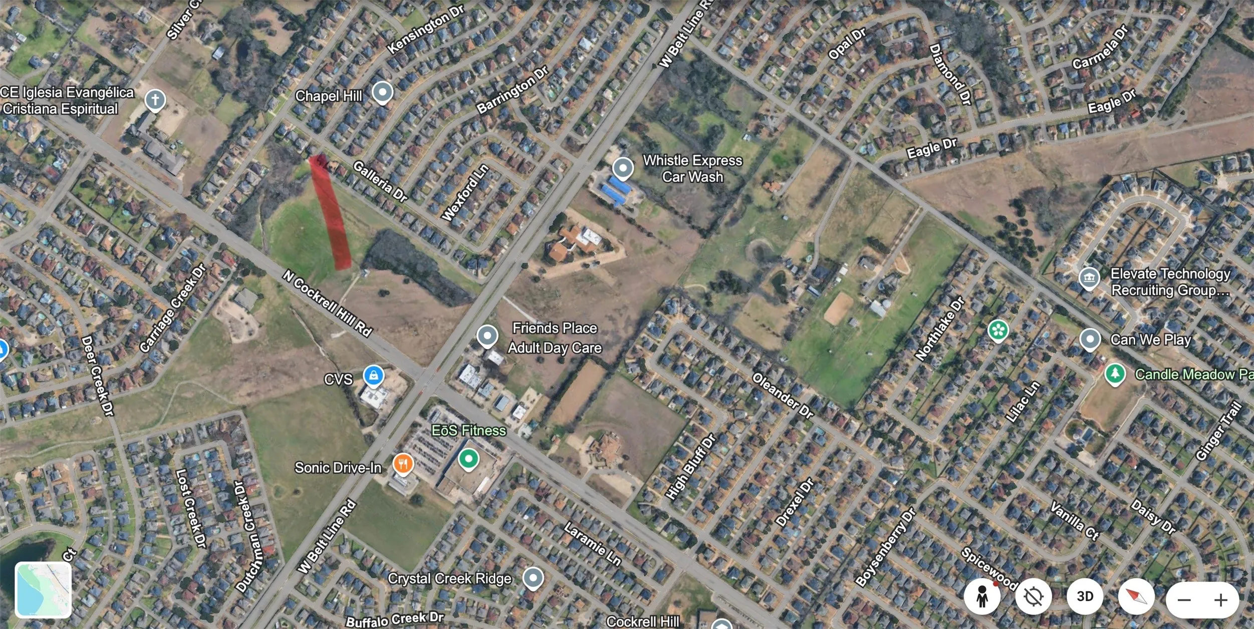 Satellite Map. Depicting the property's location within its surrounding area