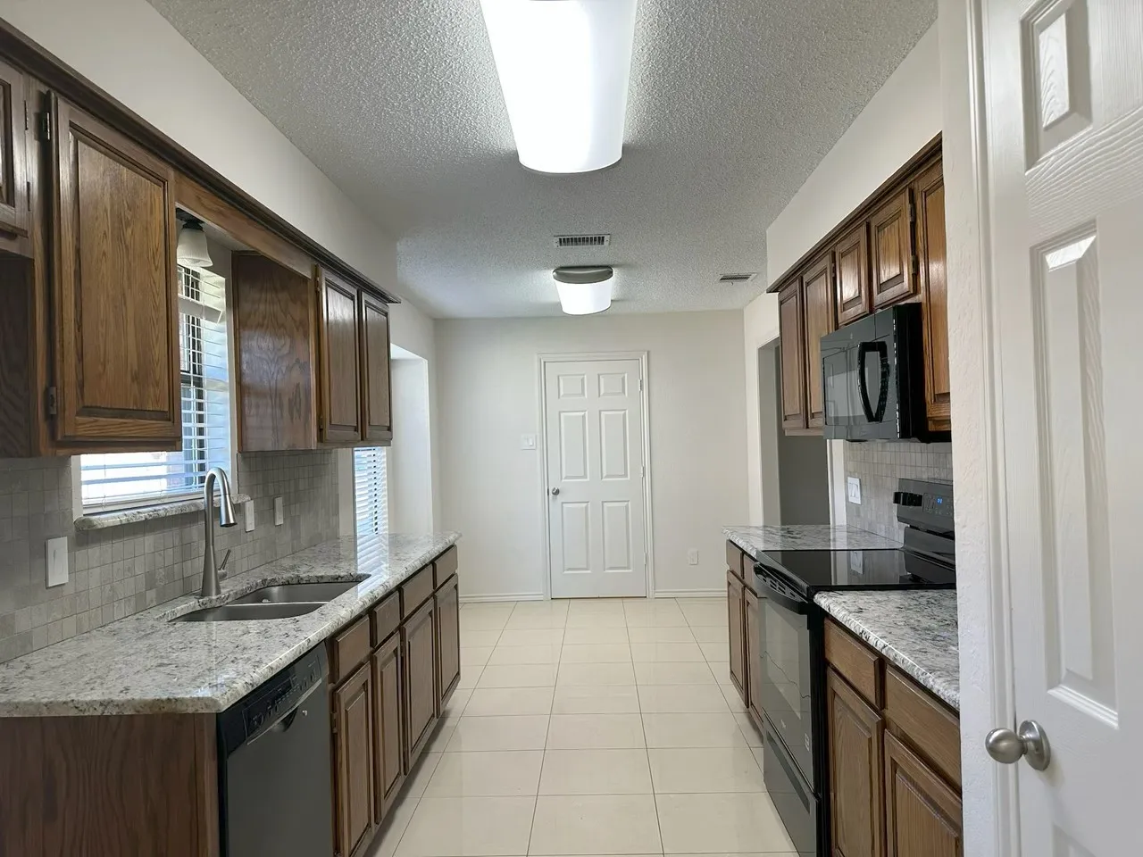 Kitchen with newly installed granite
