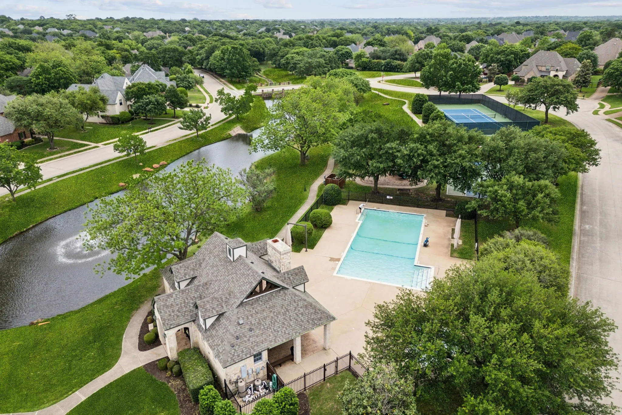 Community pool, jogging trails, and sports courts