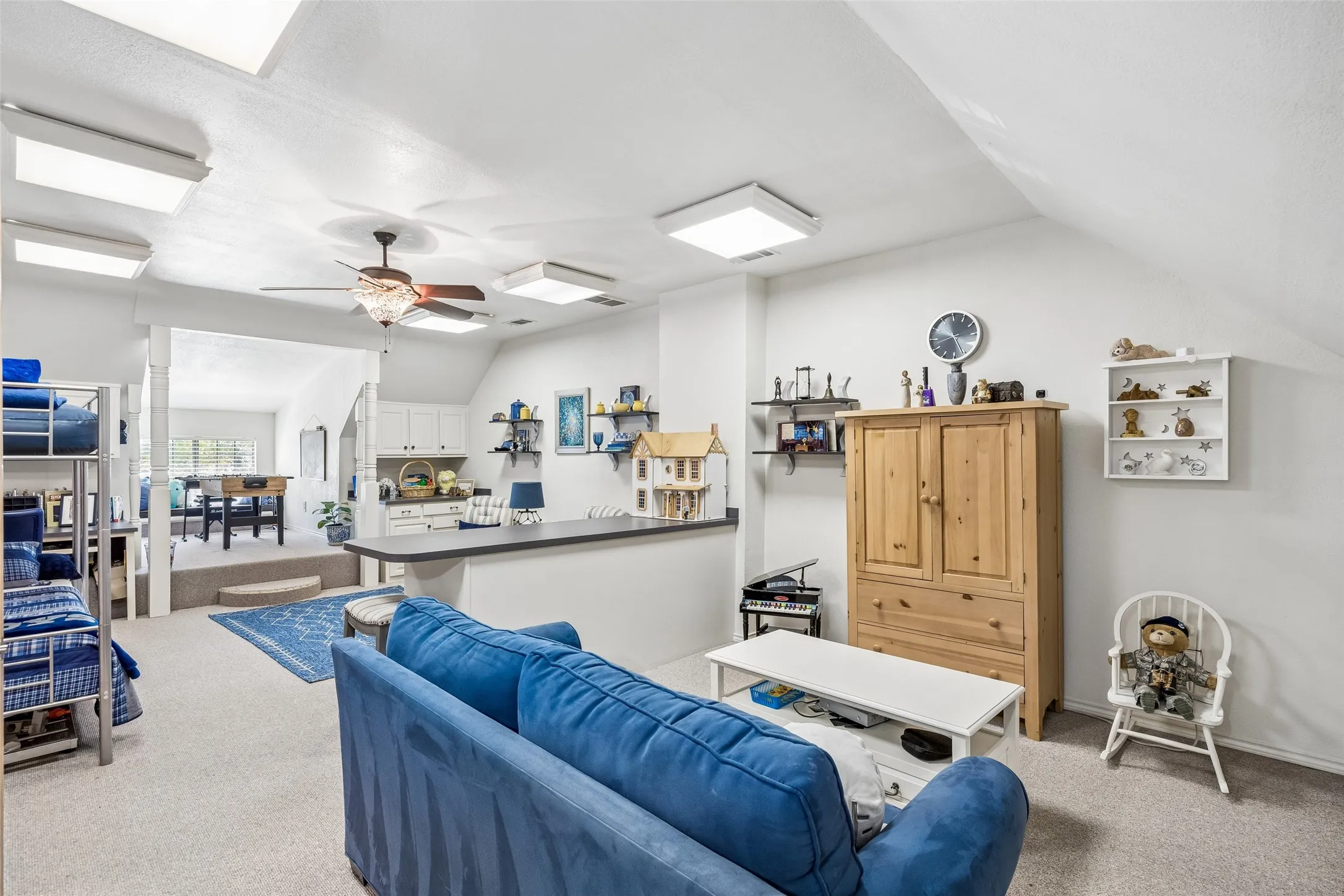 Area can be used as bedroom or game room