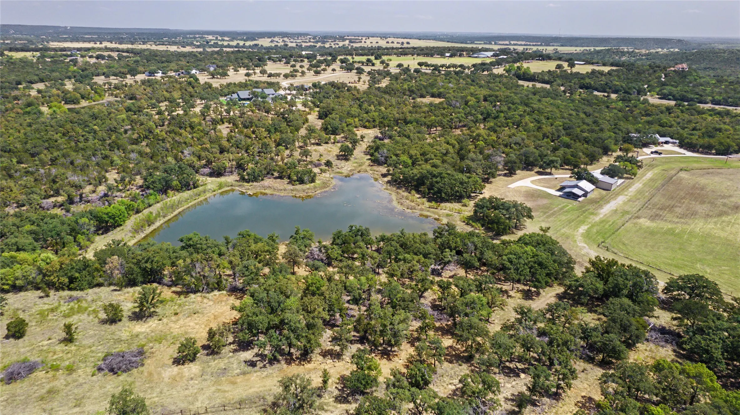 Aerial with Tank on Property