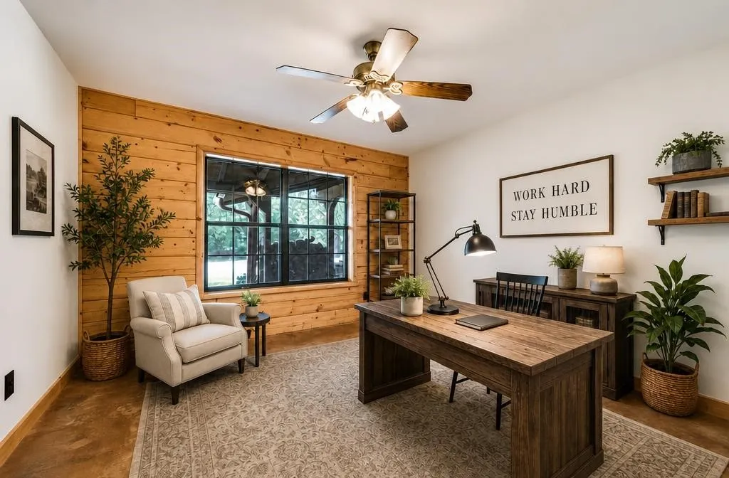 OFFICE OR FOURTH BEDROOM AI STAGED
