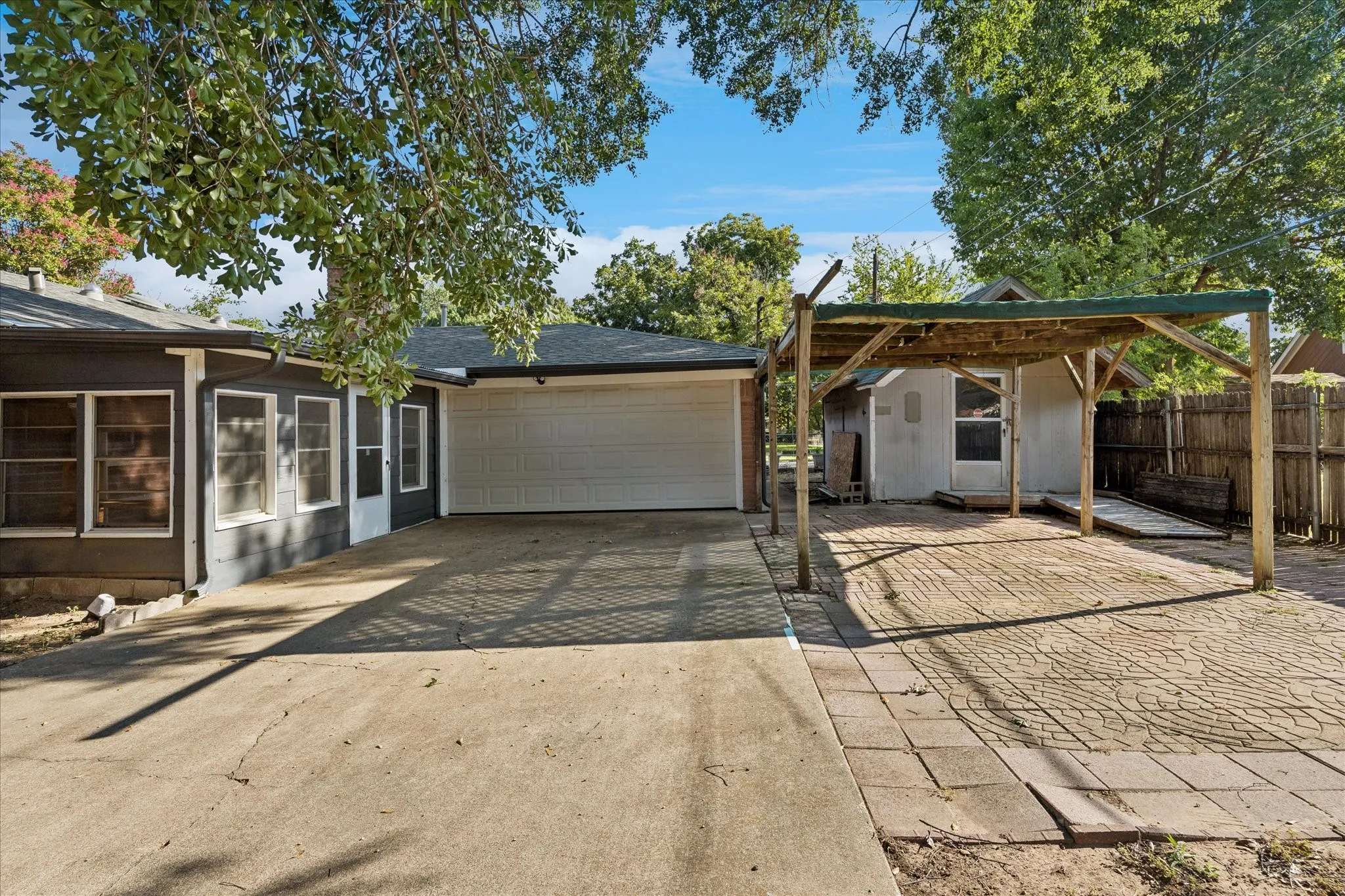 2 Car Garage with single door