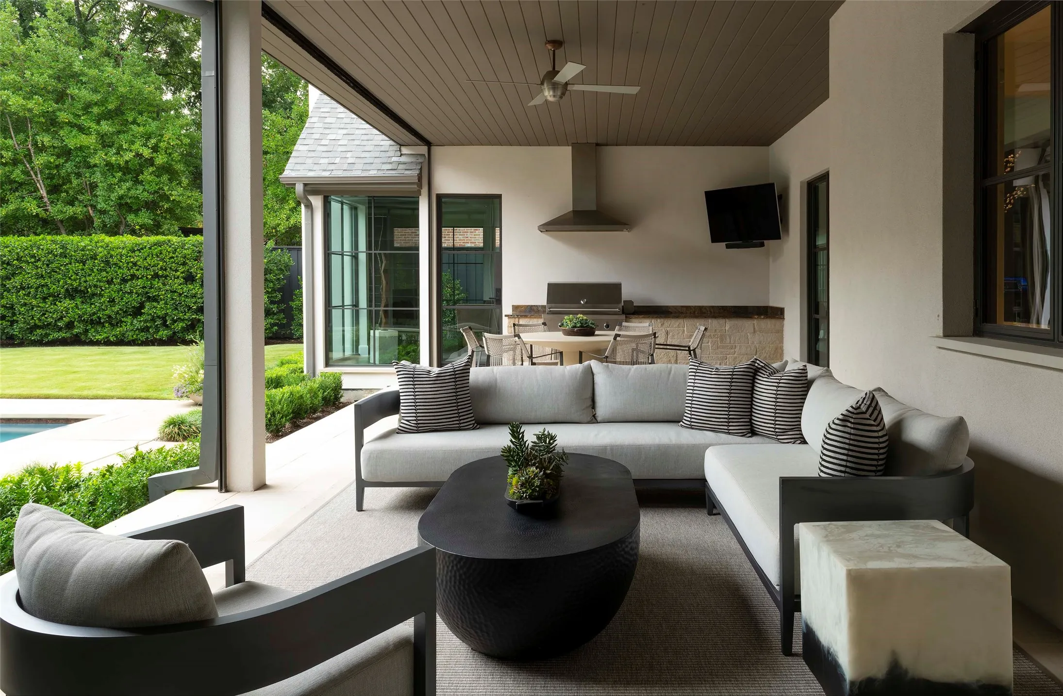 Covered Loggia with sitting area