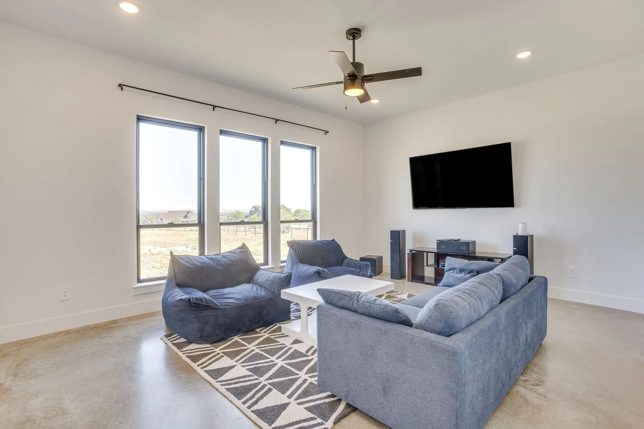 There are so many option for this space...office, game room, media room or fifth bedroom