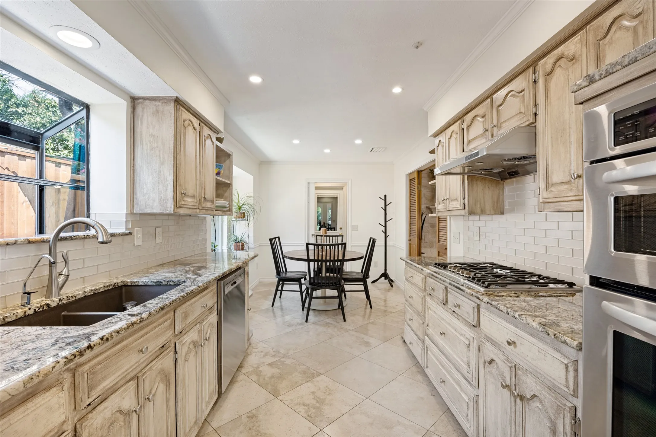 Looking towards the breakfast area...Bosch cooktop and convection oven/microwave combination installed 2014