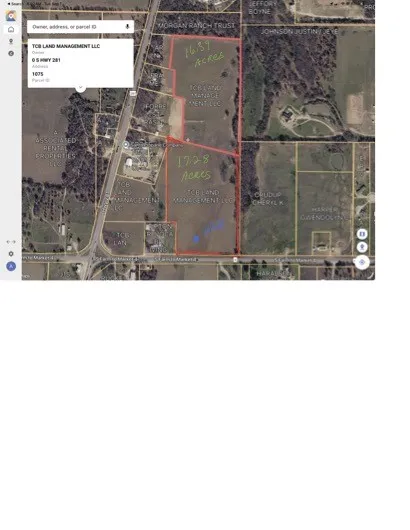 Property Parcel Map. Displaying the property boundaries and associated land management entities