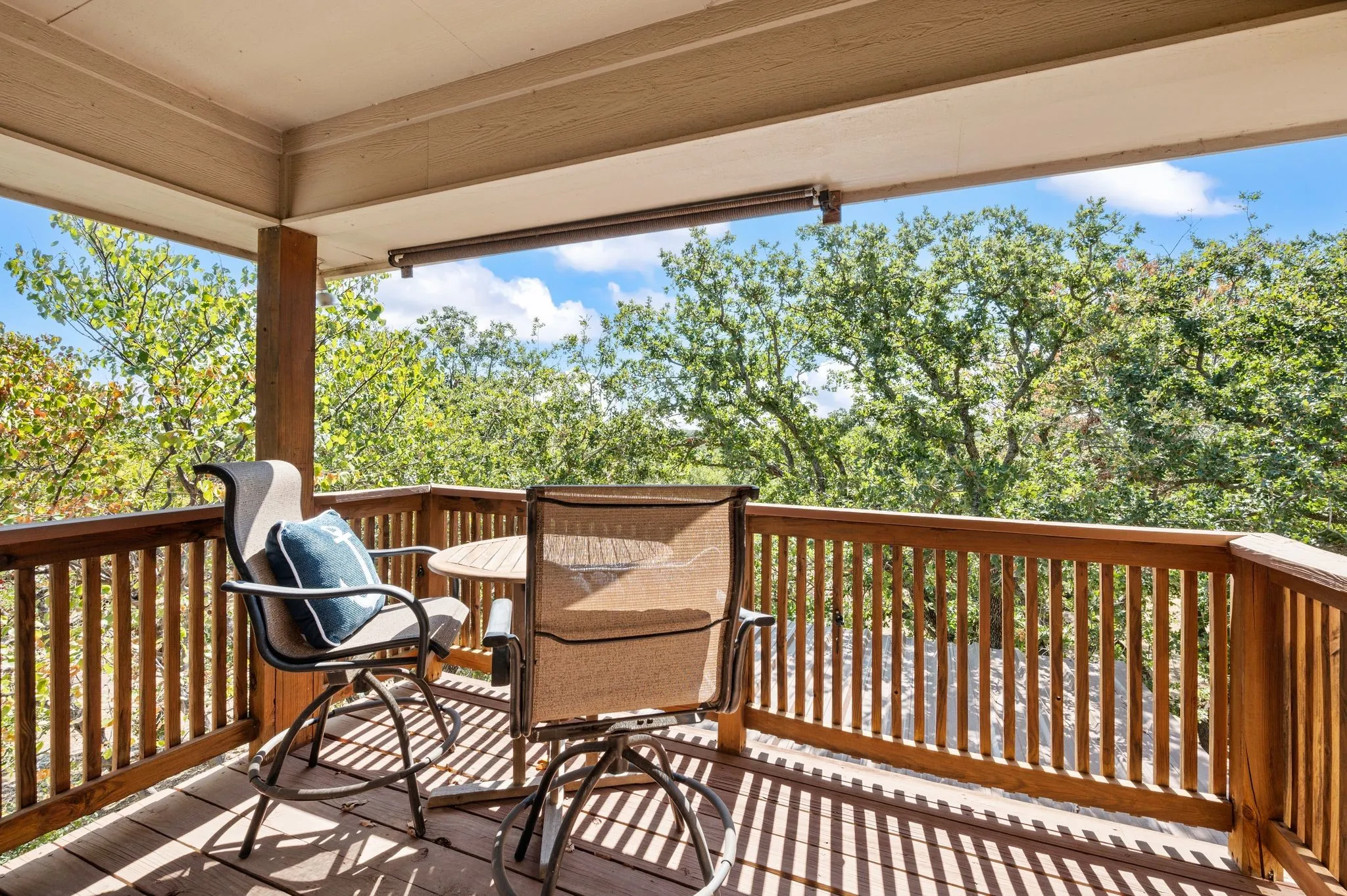 This deck is just off the upstairs bedroom. Oh, the views!