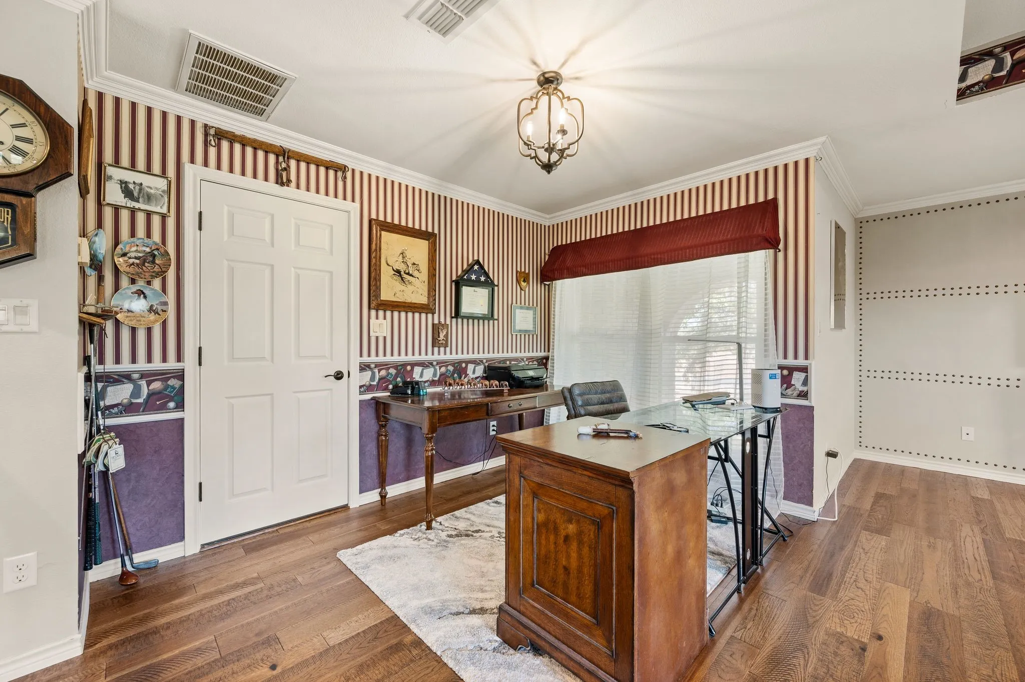 The office space is adjacent to the game room - You won't miss any of the action!