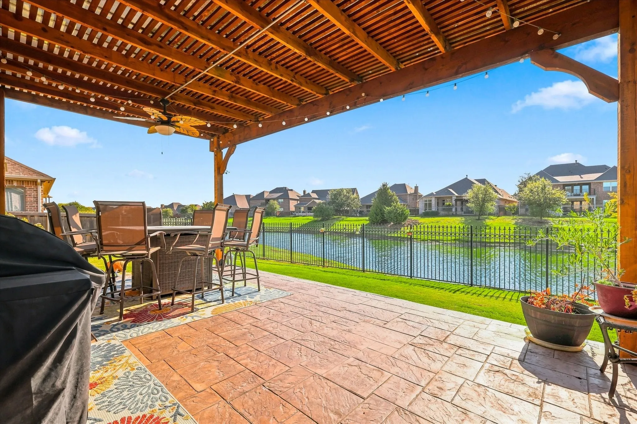 Step outside to your backyard oasis