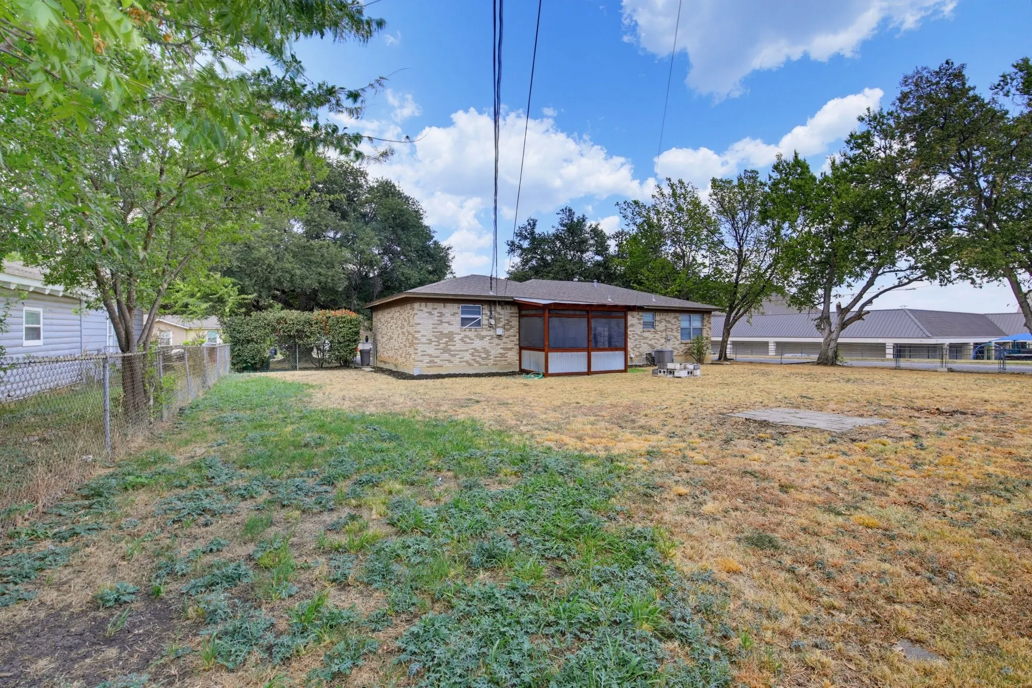 Large backyard offers so many possibilities