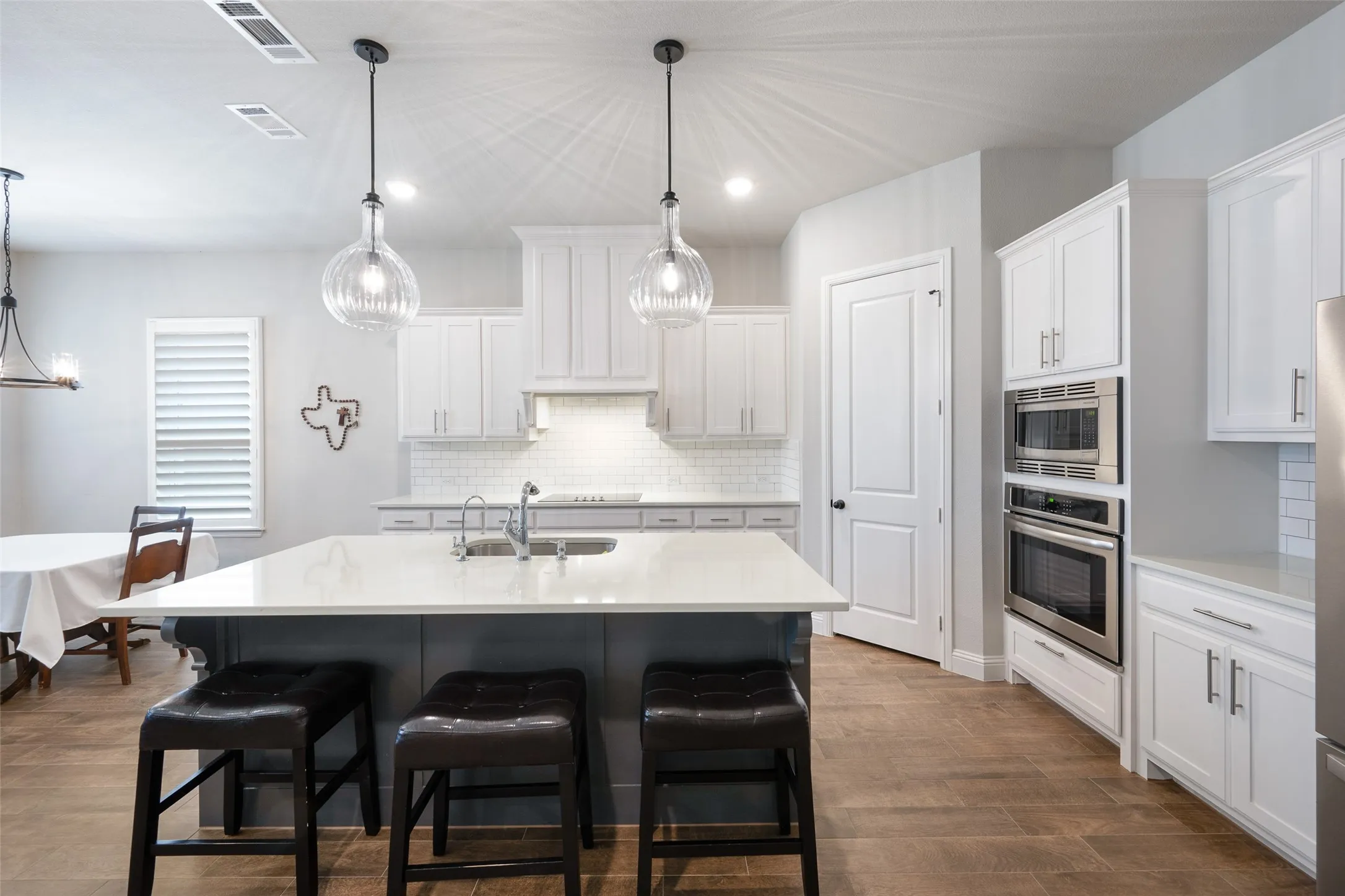 Large kitchen with spacious island