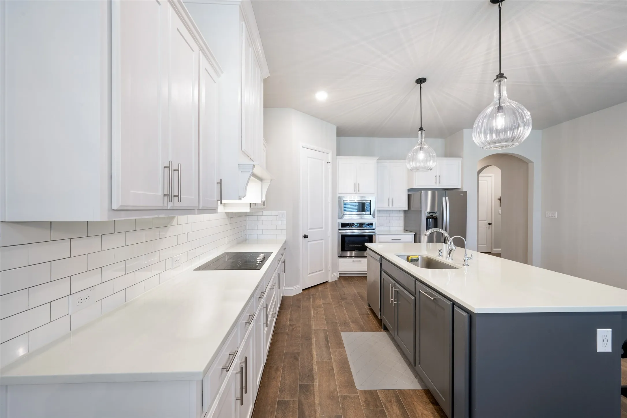 Large kitchen with spacious island